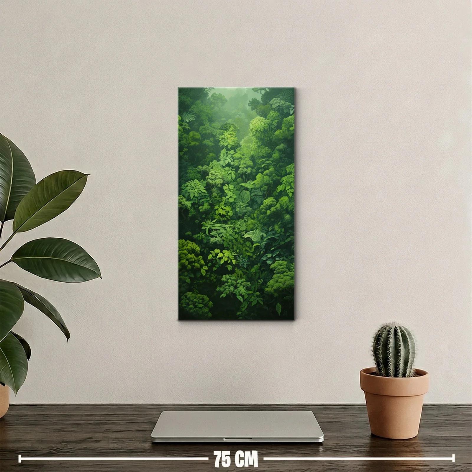 Cuadro vegetación de selva con follaje denso y luz suave — miniatura 2