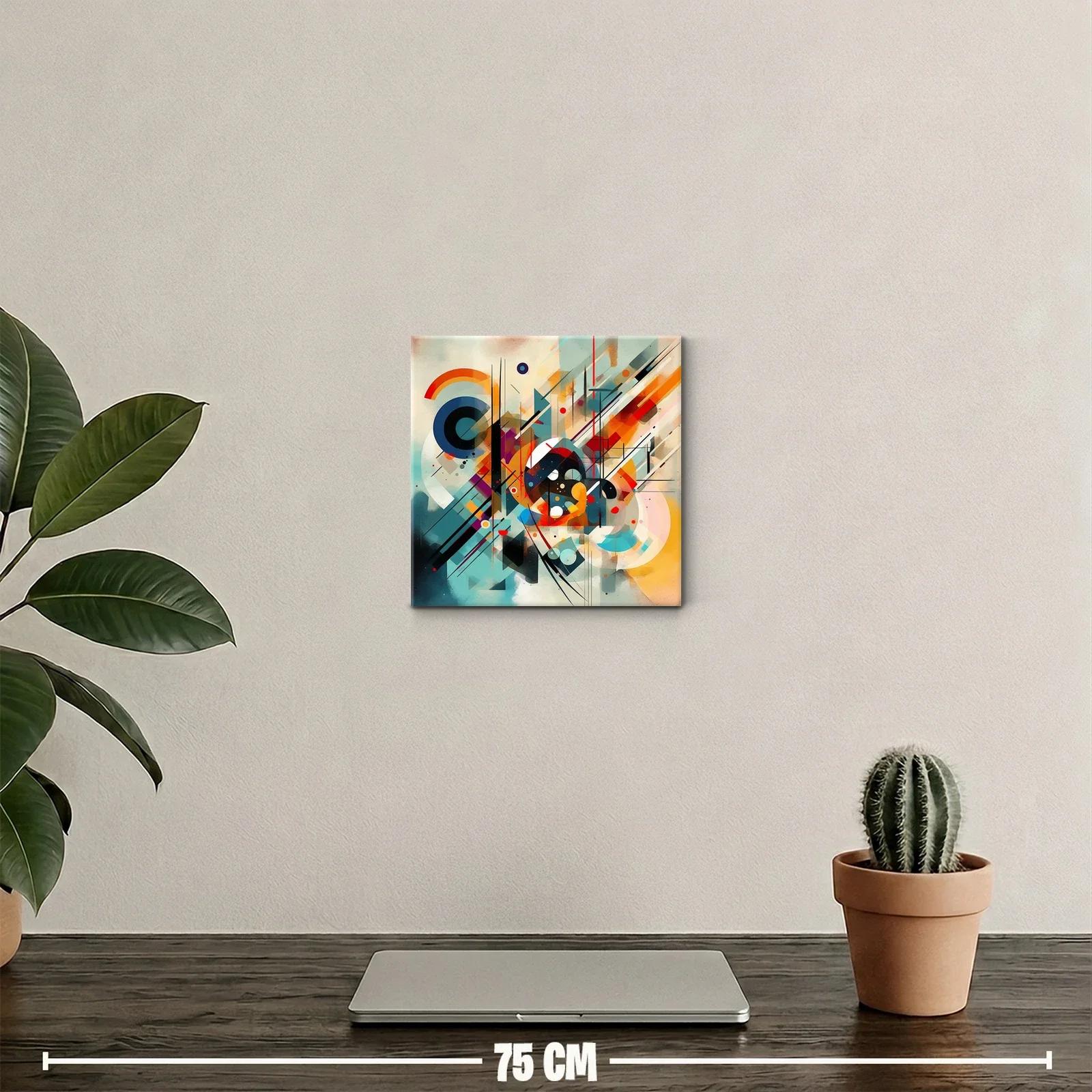 Composición abstracta con formas geométricas y color vibrante — miniatura 2