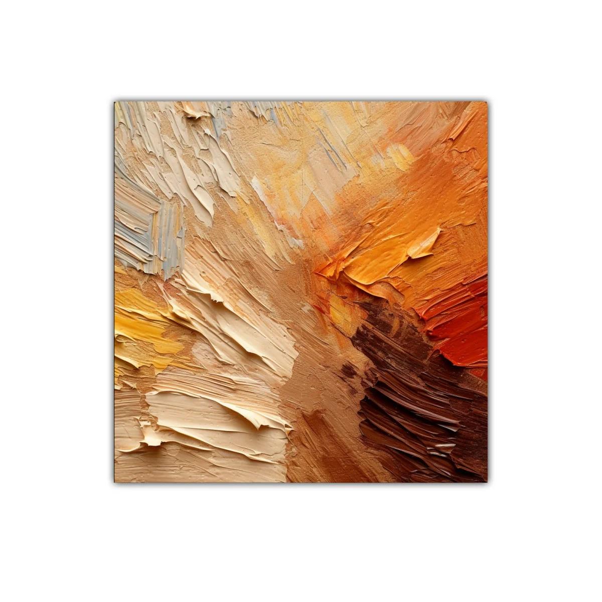Cuadro abstracto en tonos cálidos tierra y ocres — imagen principal