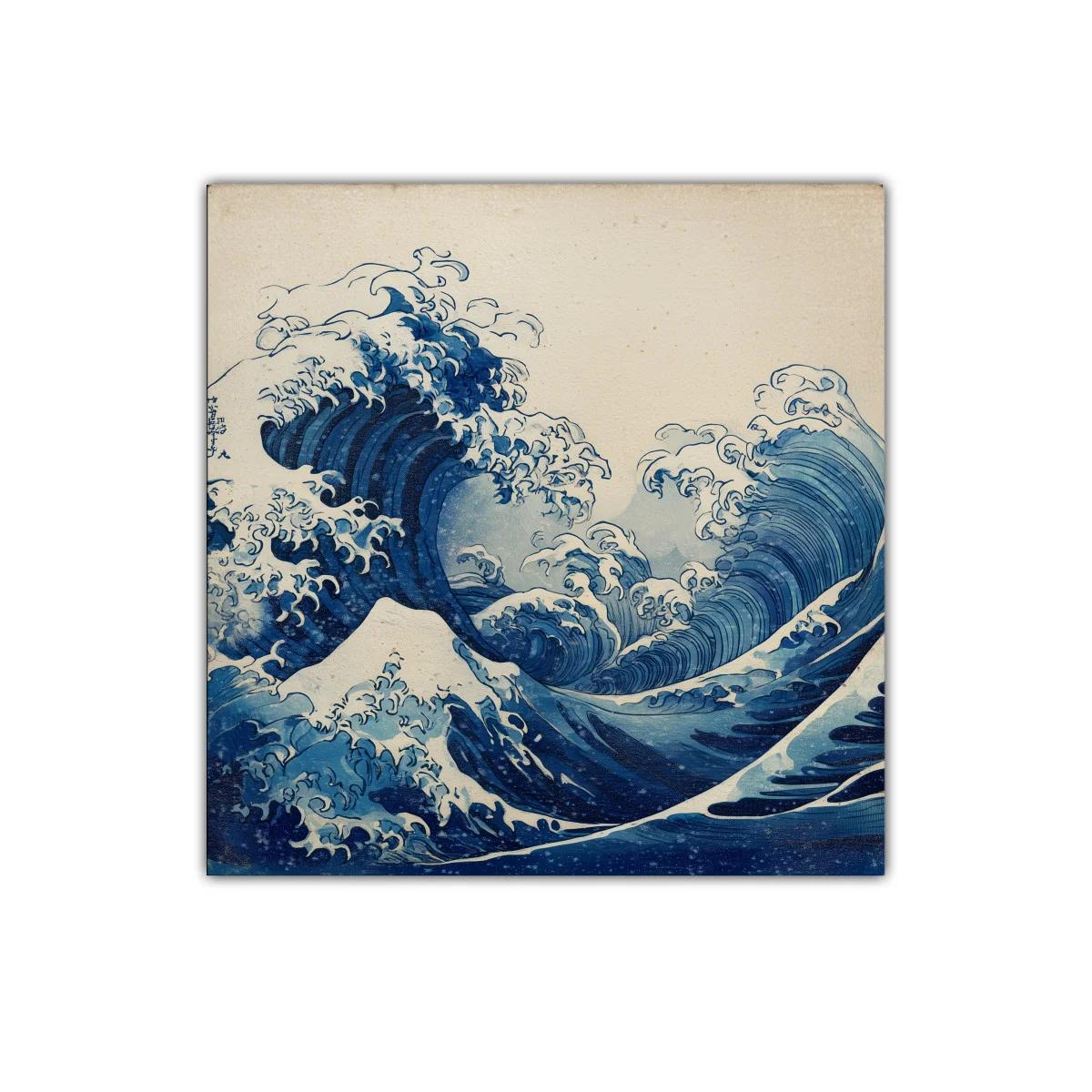 Olas gigantes en colores azul y blanco con gran dinamismo — imagen principal