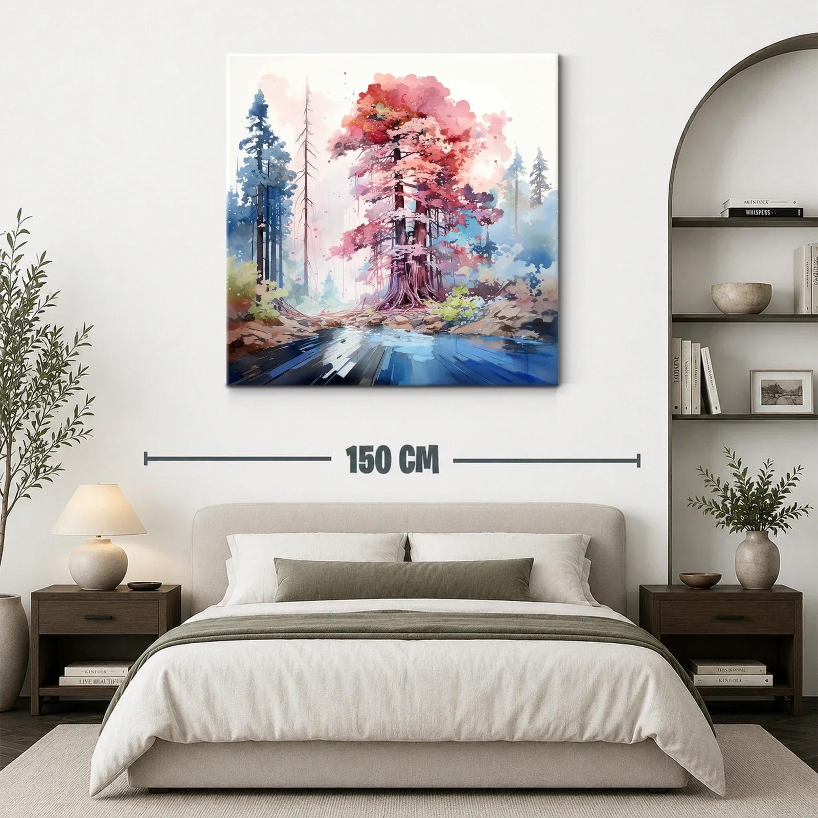 Bosque encantado con tonos cálidos y reflejos azules — miniatura 3