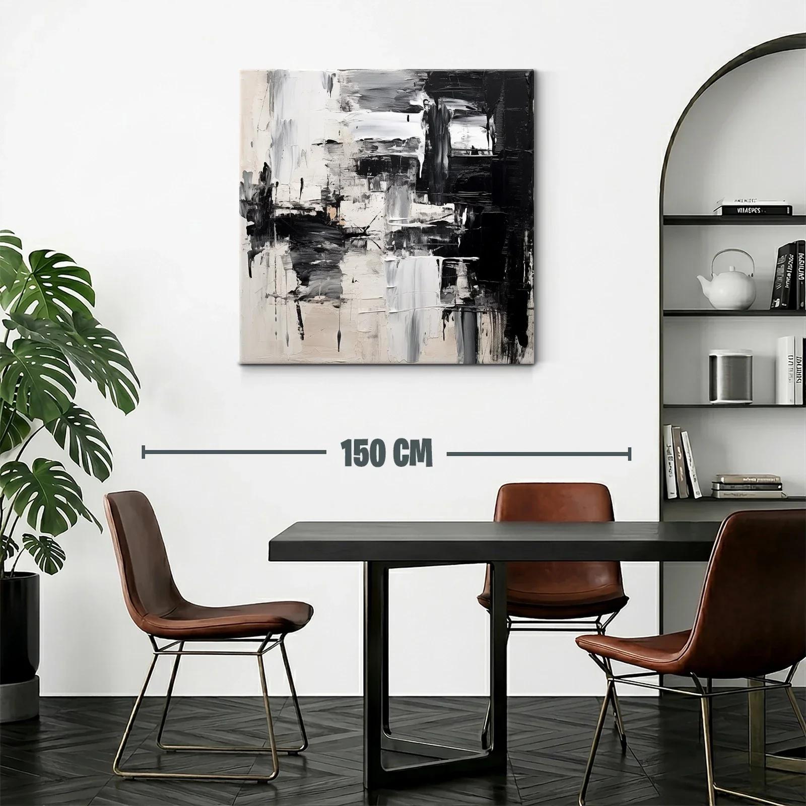 Composición abstracta en negro blanco y tonos neutros — miniatura 2