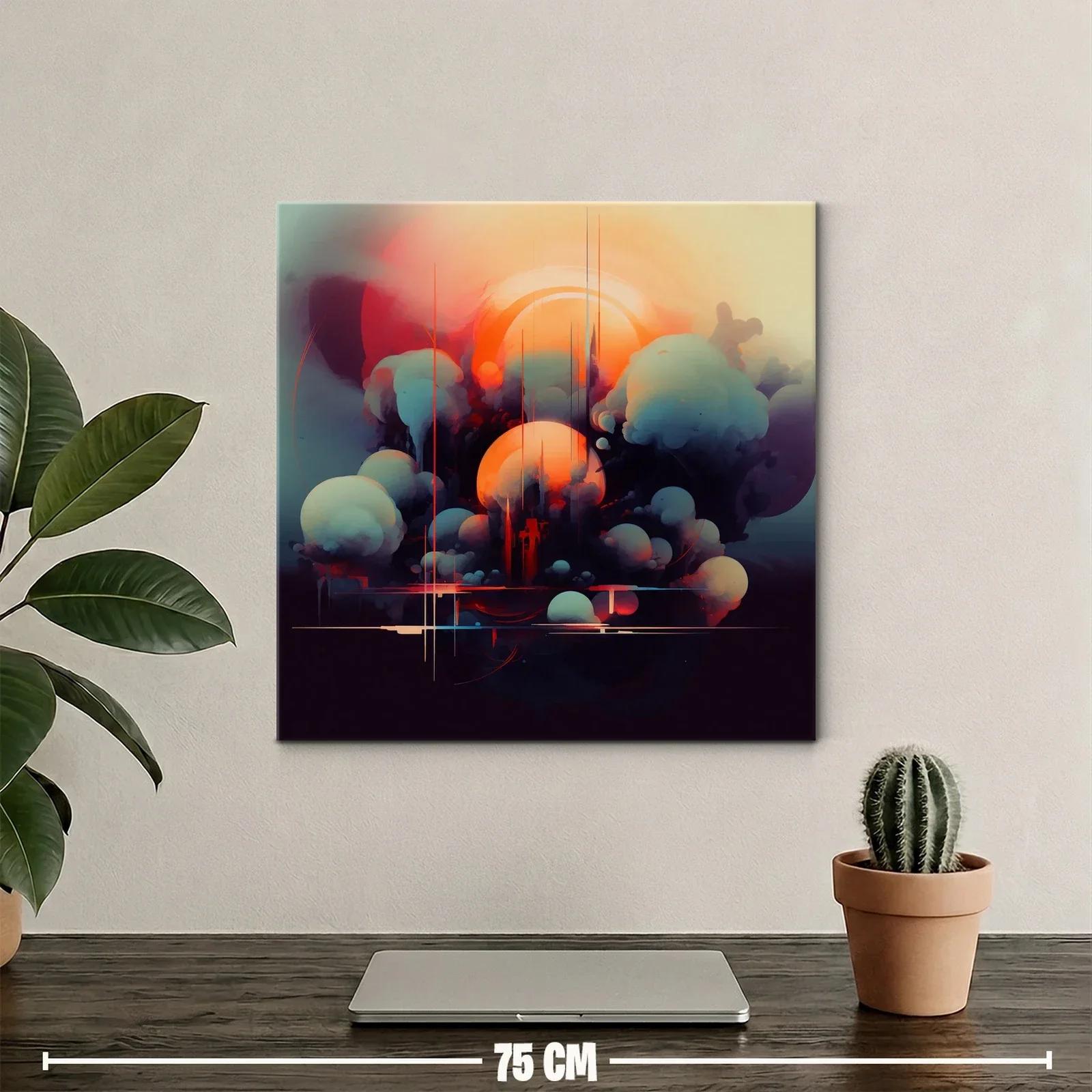 Composición abstracta con formas esféricas y luz cálida — miniatura 2