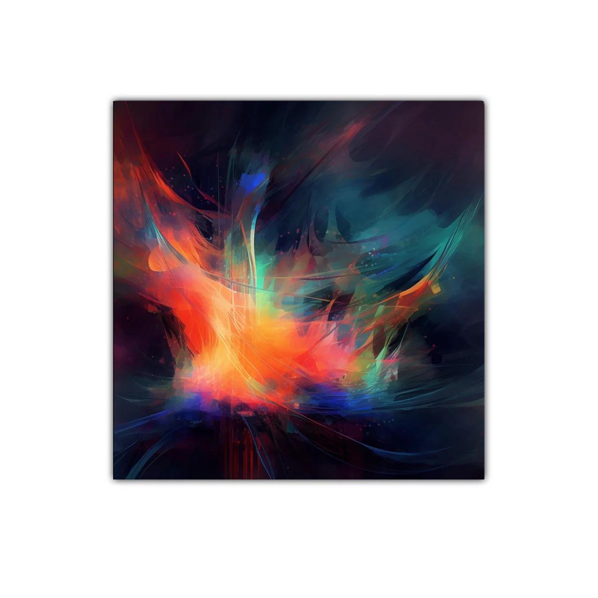 Explosión de colores vibrantes en arte abstracto dinámico