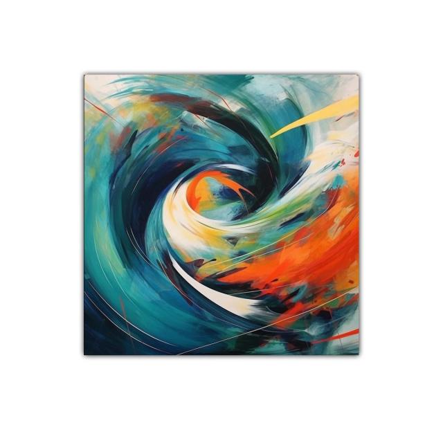 Cuadro decorativo con espiral de colores vibrantes