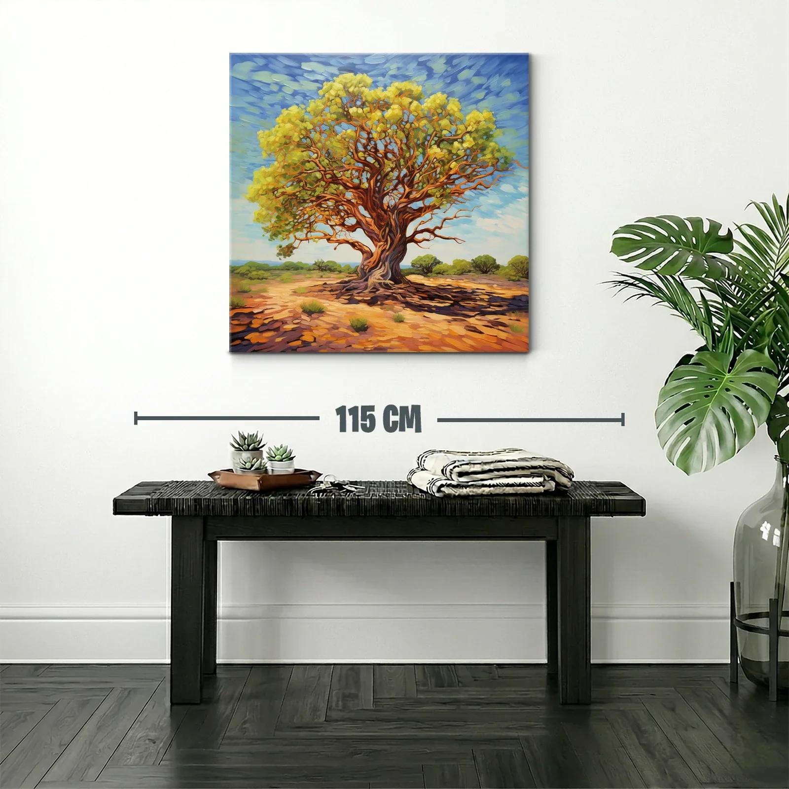 Árbol majestuoso bajo cielo azul en paisaje soleado — miniatura 2