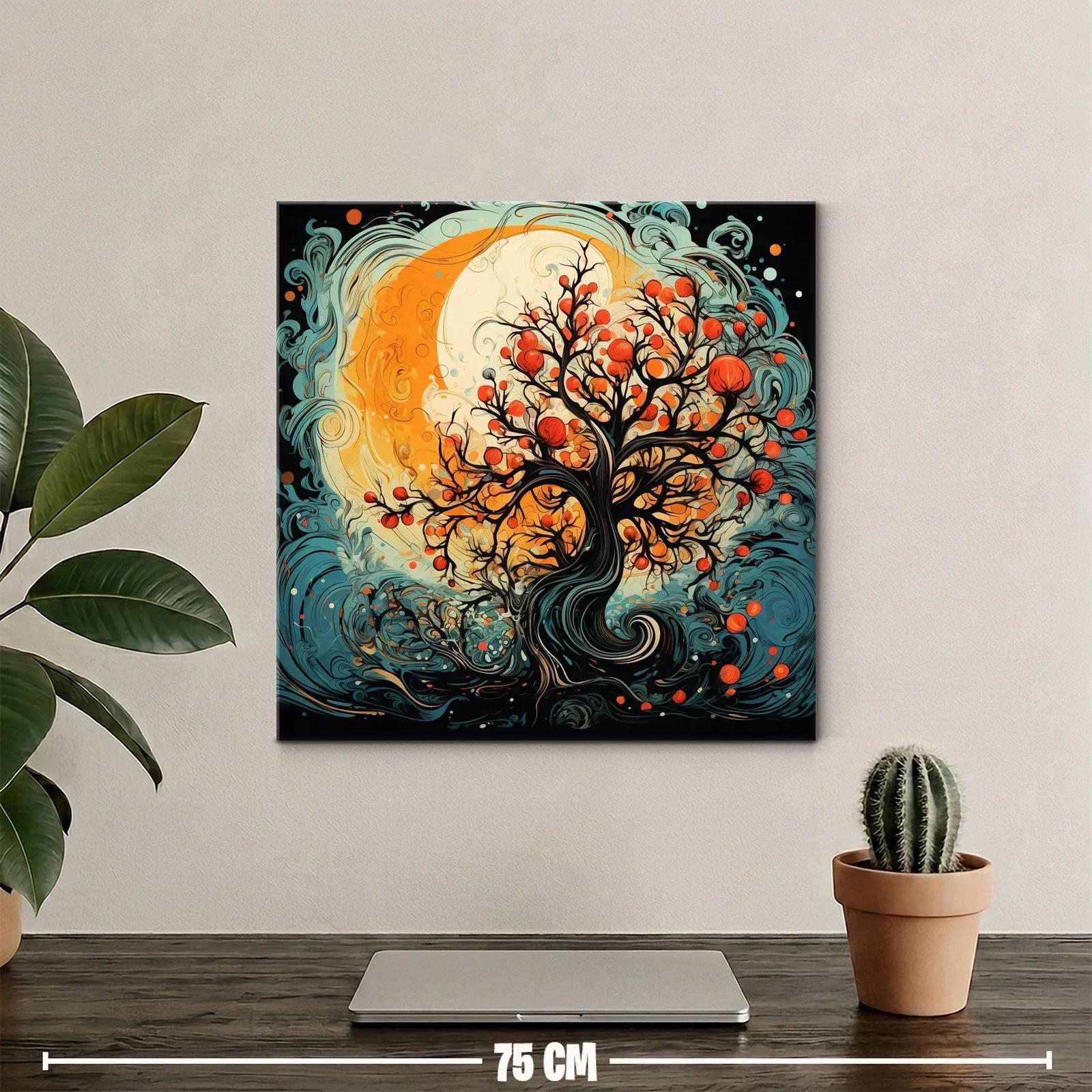 Árbol de vida con tonos cálidos y destellos vibrantes — miniatura 2