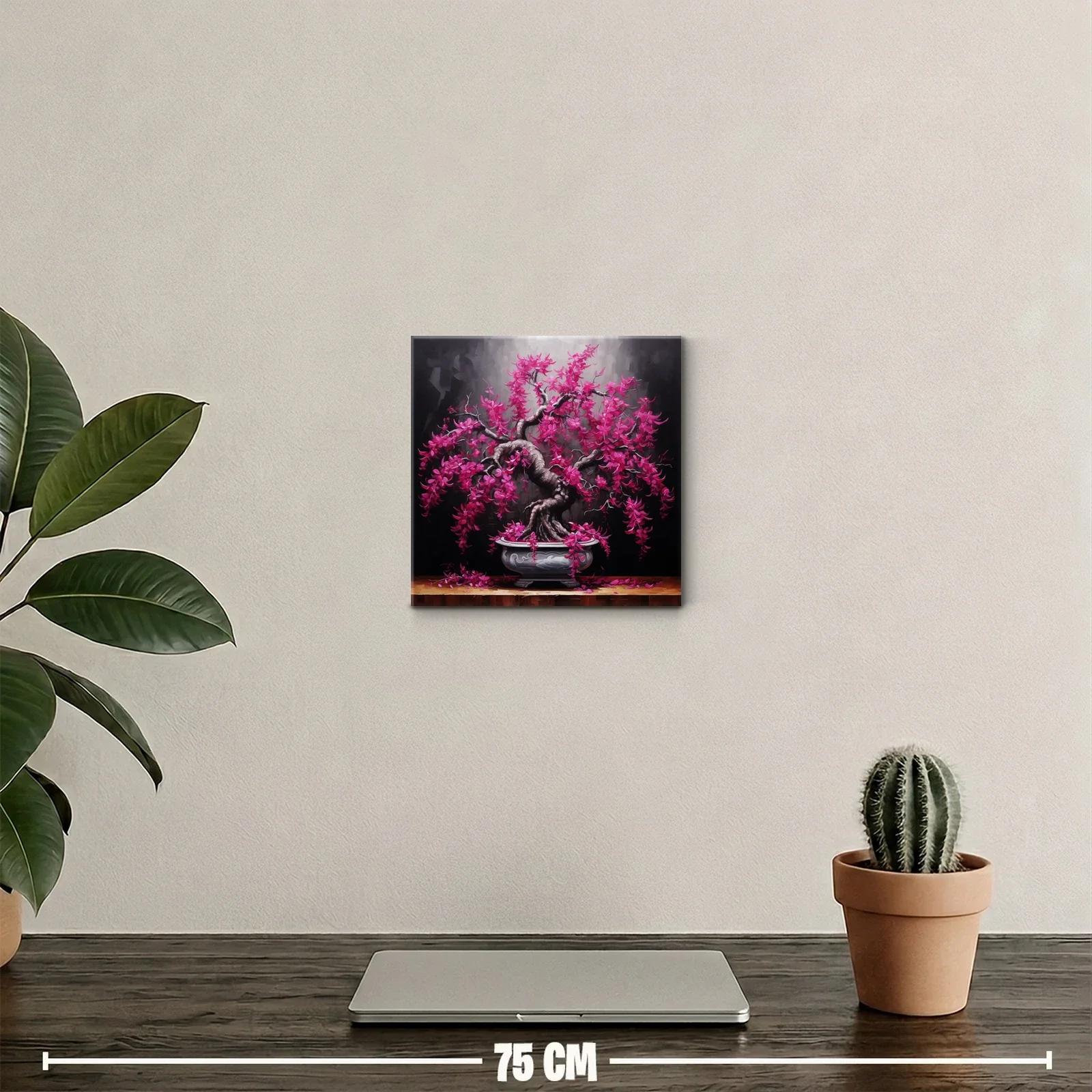 Armonía floral en bonsái con vibrantes tonos fucsia — miniatura 2