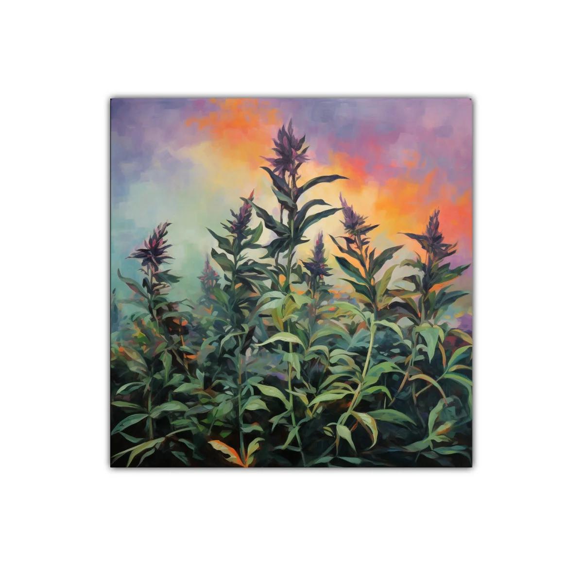 Jardín en Atardecer con Tonos Cálidos y Verdes — imagen principal