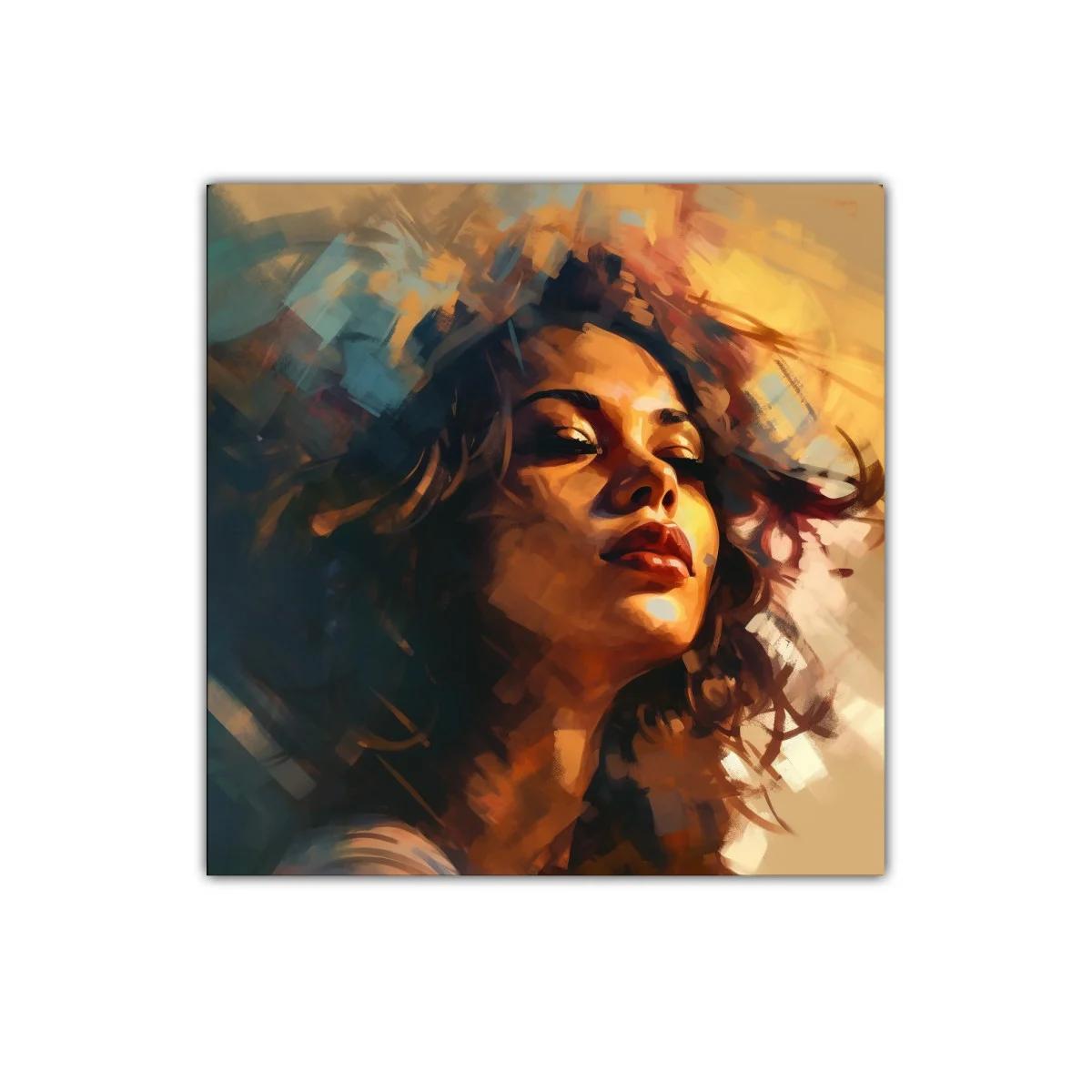 Retrato expresivo con luces cálidas y sombras profundas — imagen principal