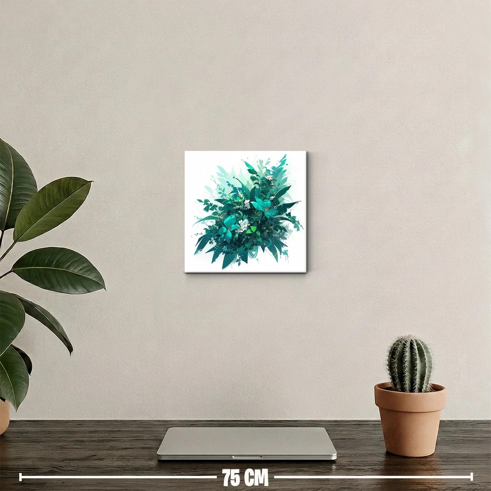 Naturaleza exuberante en tonos verdes y turquesas — miniatura 2