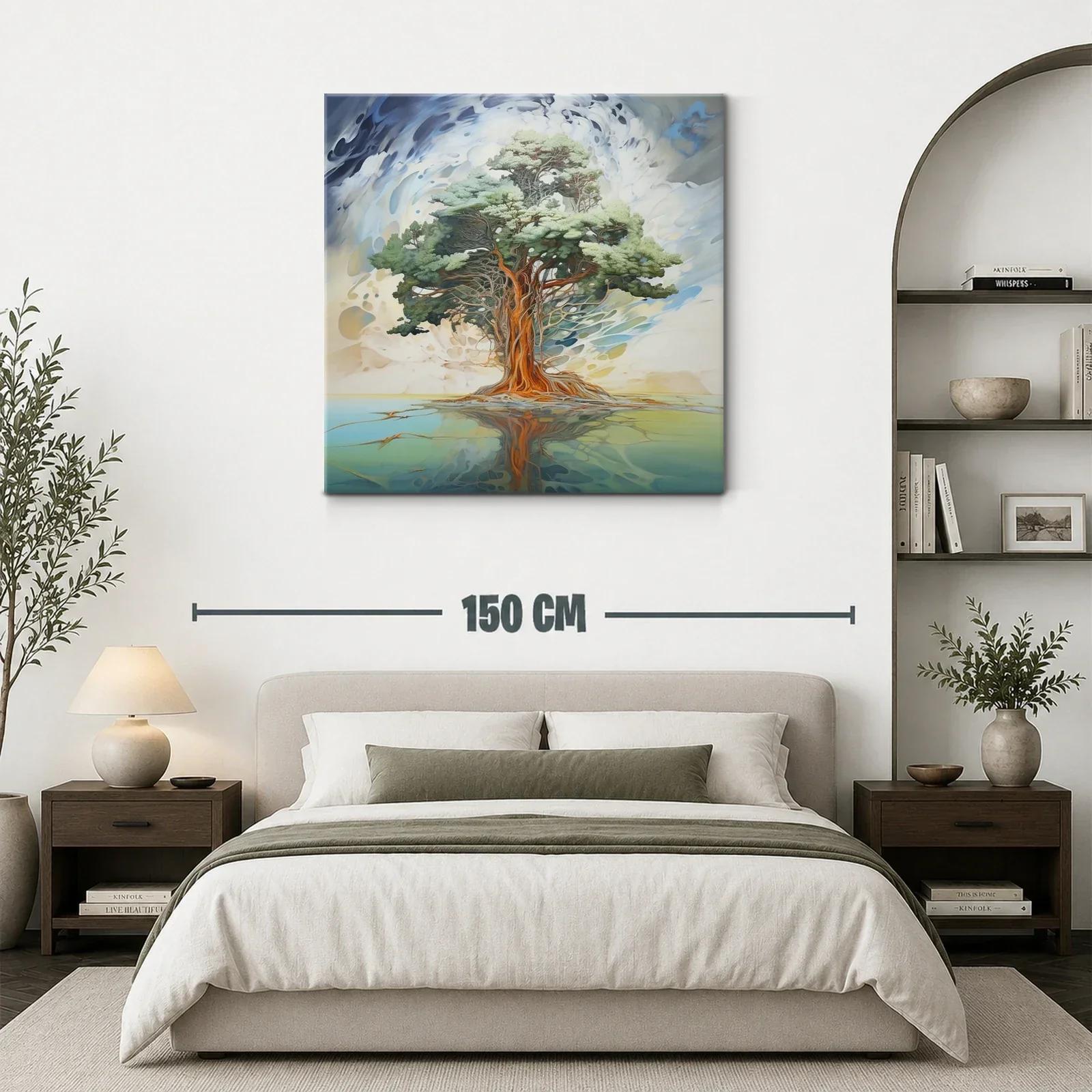 Árbol majestuoso con reflejo sobre agua serena — miniatura 3