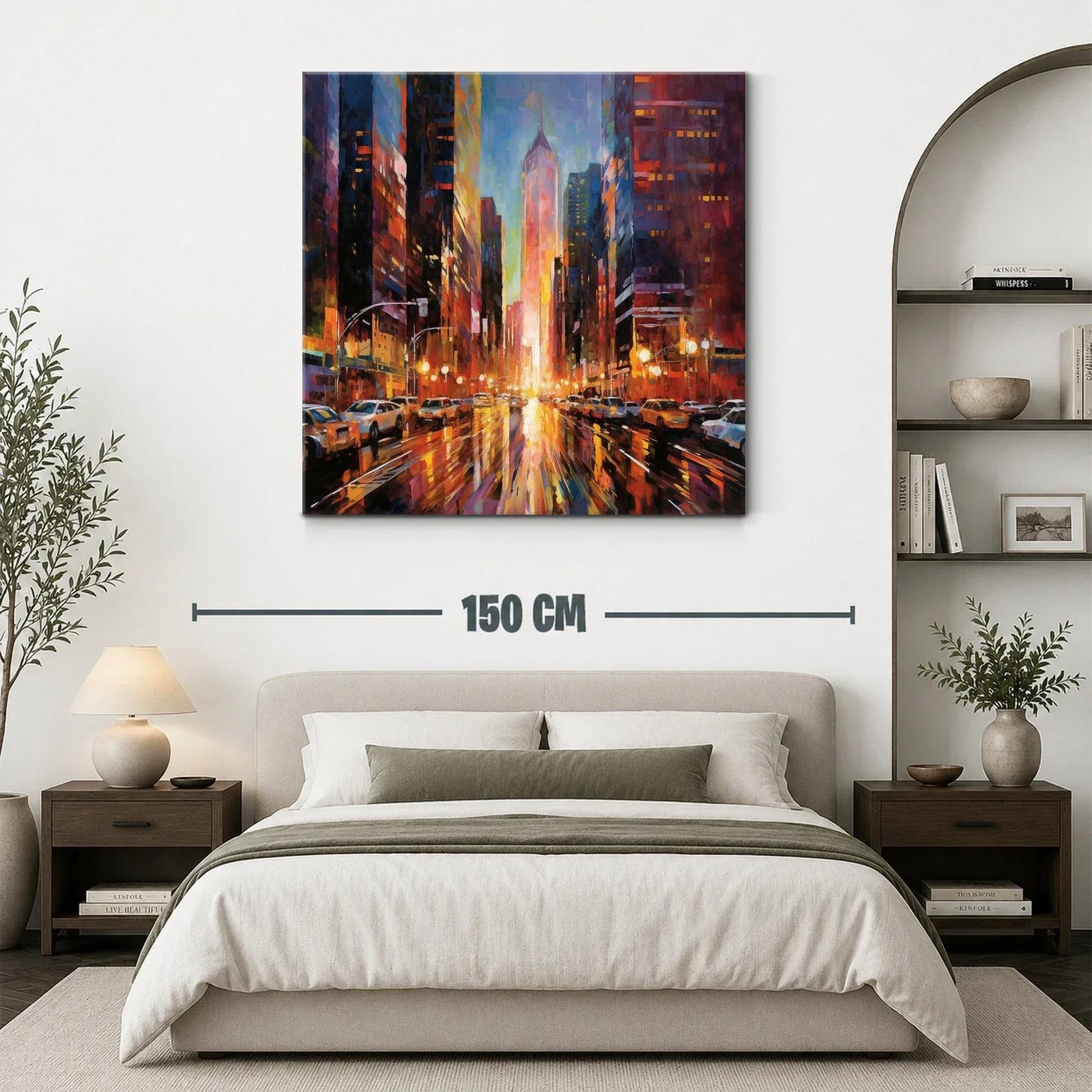 Atardecer urbanita con reflejos intensos y vibrantes — miniatura 3