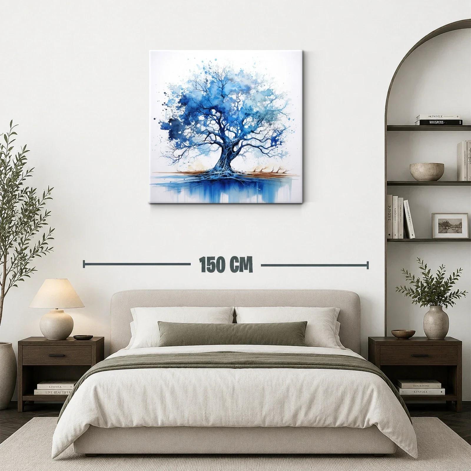 Árbol azul vibrante con raíces profundas y ramas extendidas — miniatura 3