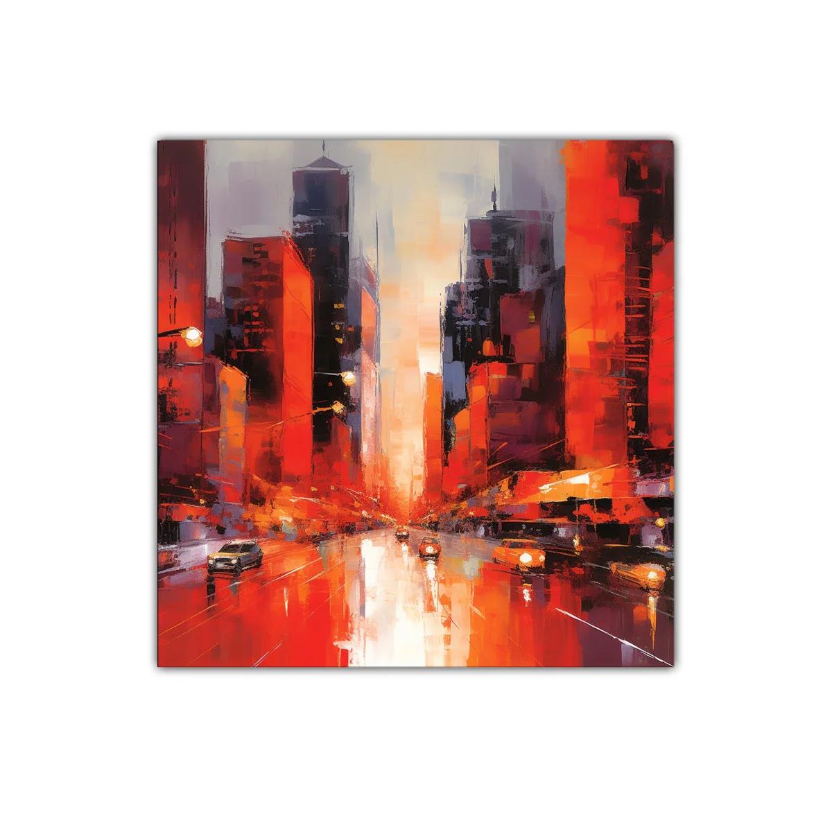 Atardecer vibrante en la ciudad moderna — miniatura 1