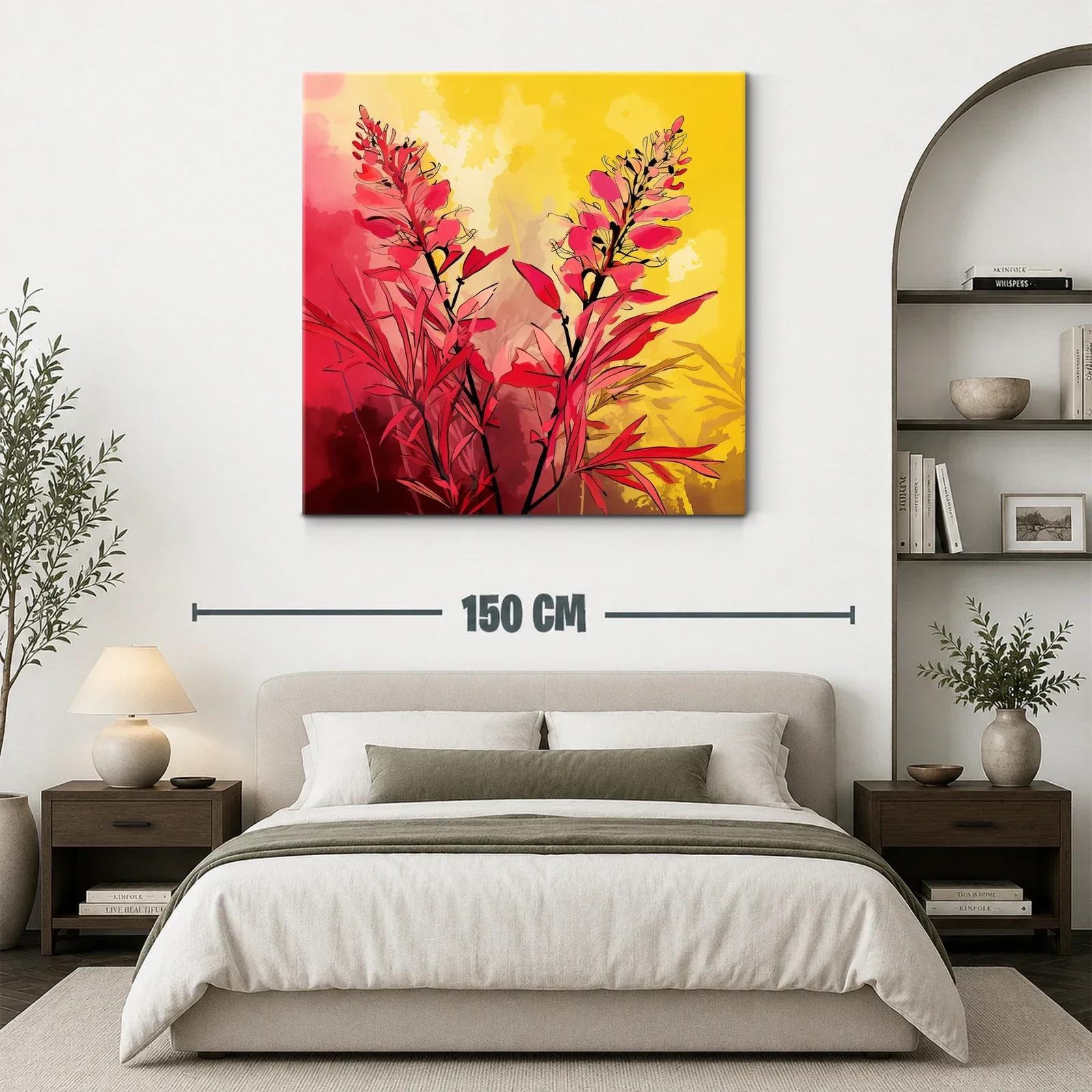 Florales vibrantes en tonos rojos y amarillos cálidos — miniatura 3