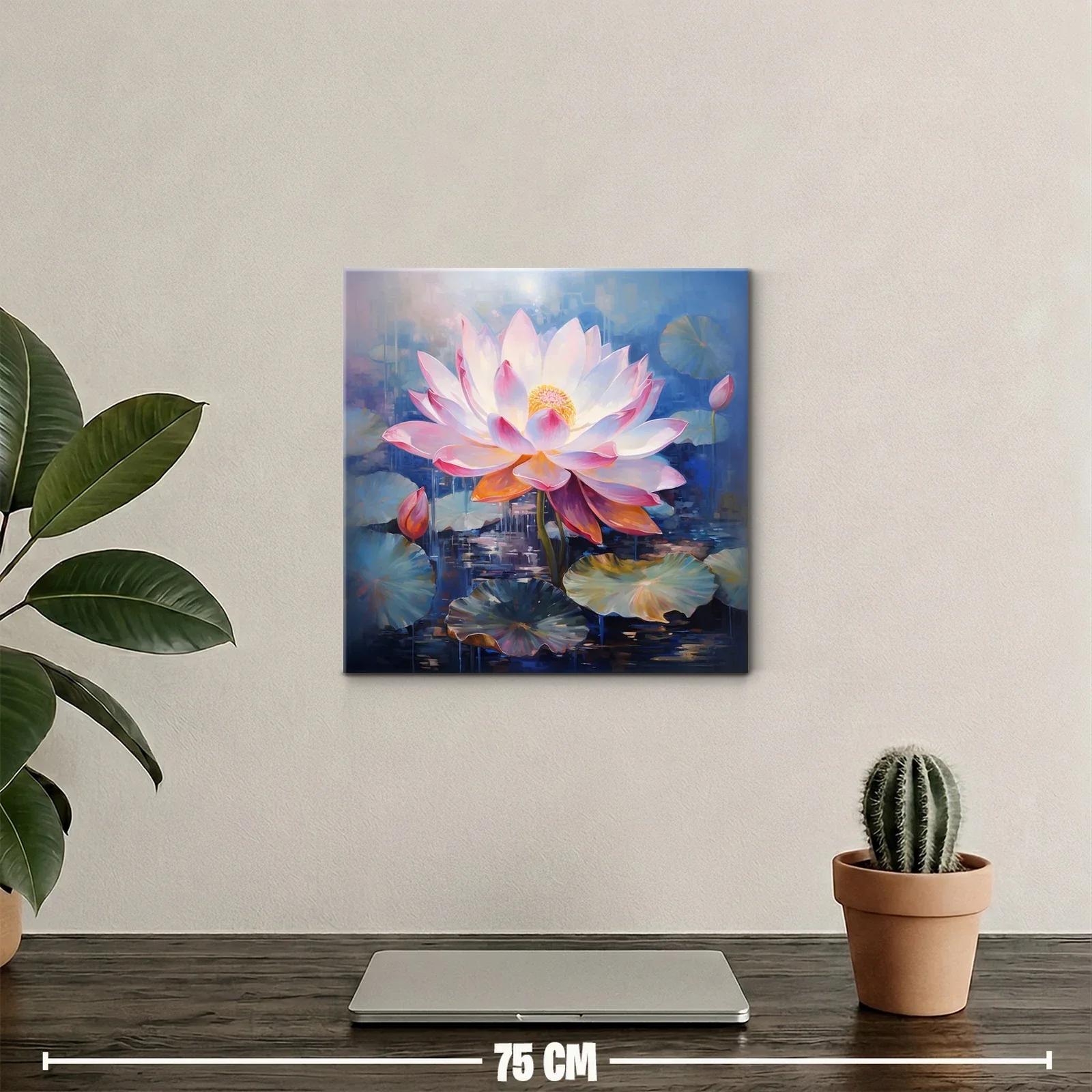 Exquisita flor de loto en armonía acuática y luz suave — miniatura 2