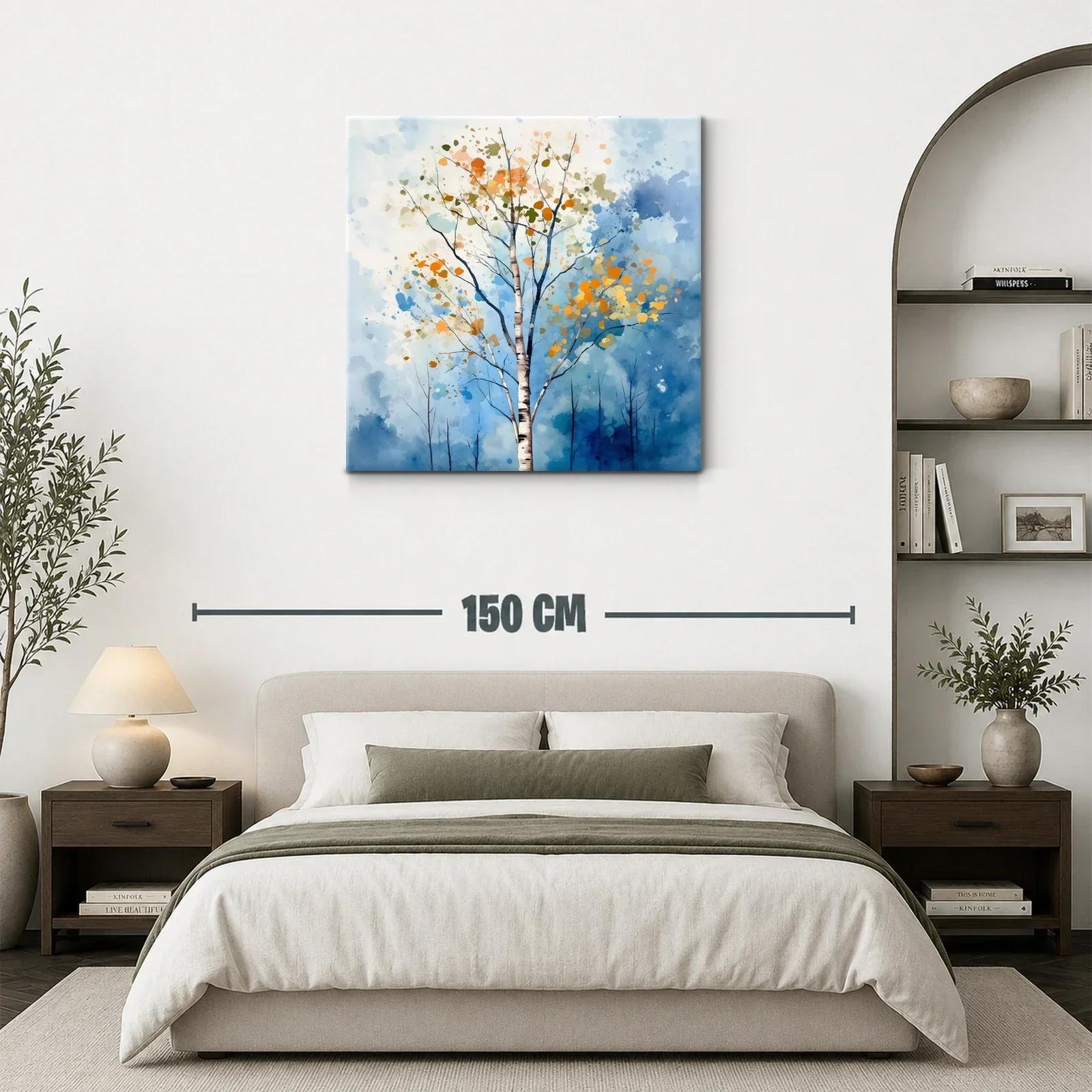 Árbol otoñal entre cielos azules y tonos cálidos — miniatura 3