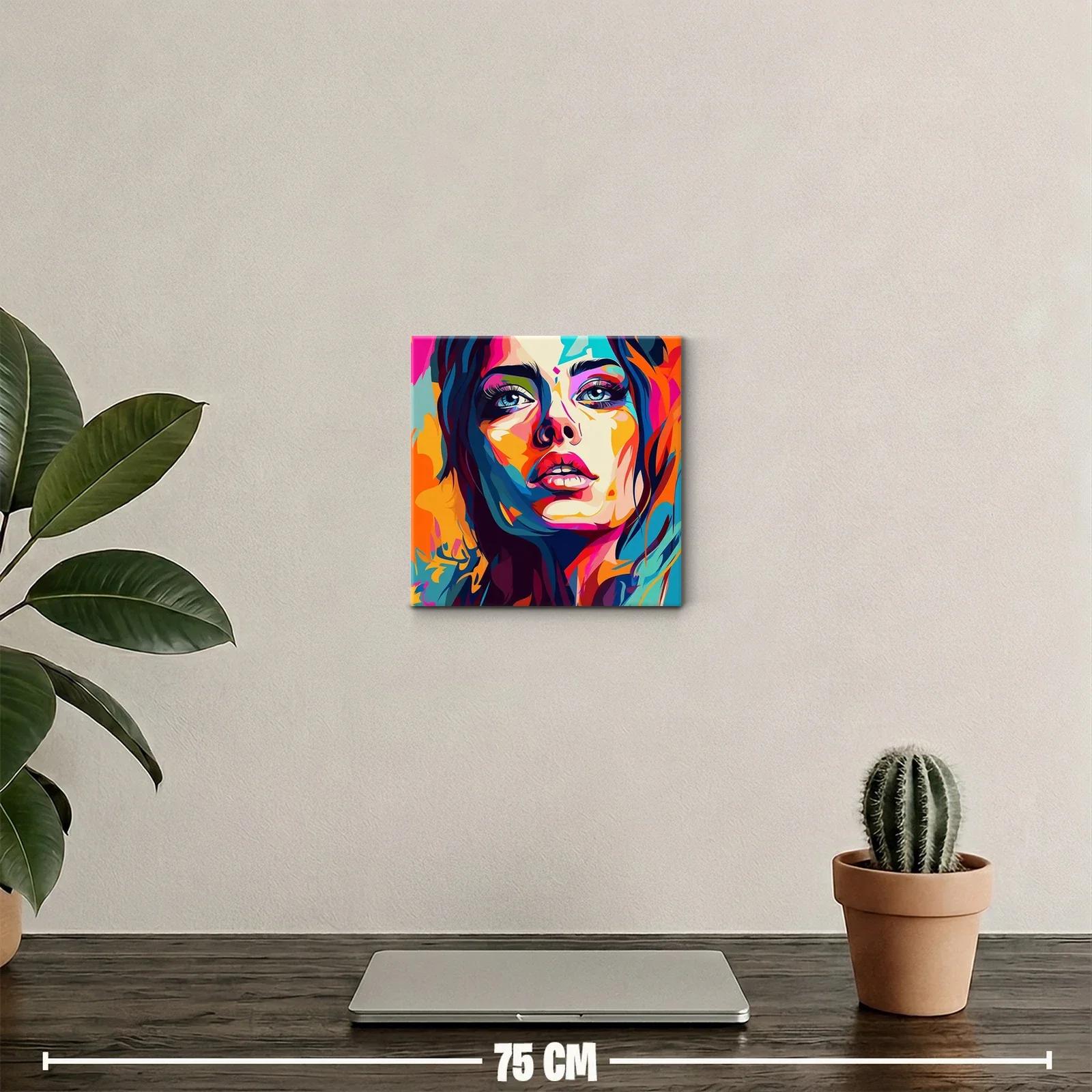 Retrato vibrante con colores intensos y mirada expresiva — miniatura 2