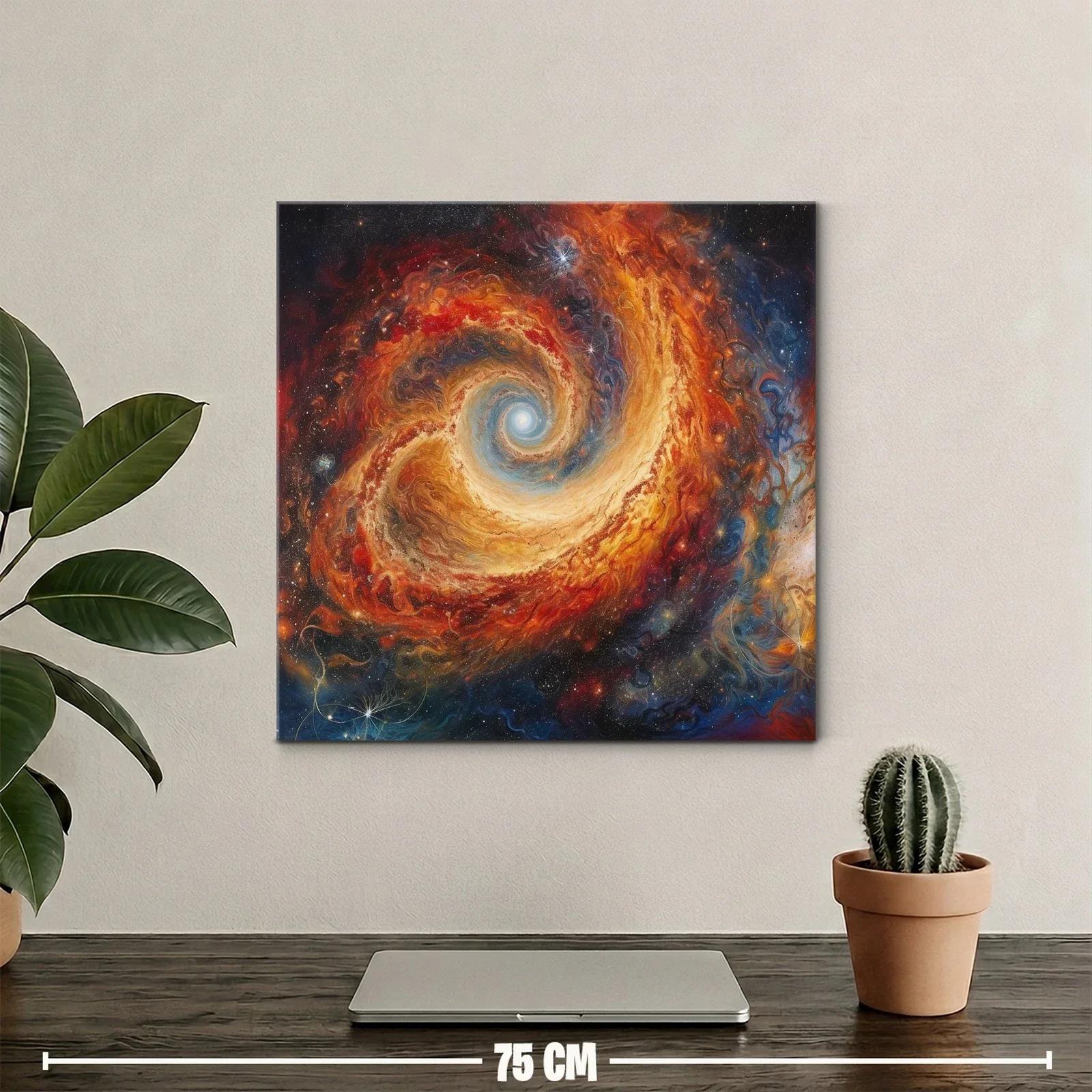 Cuadro espiral cósmica en tonos cálidos y vibrantes — miniatura 2