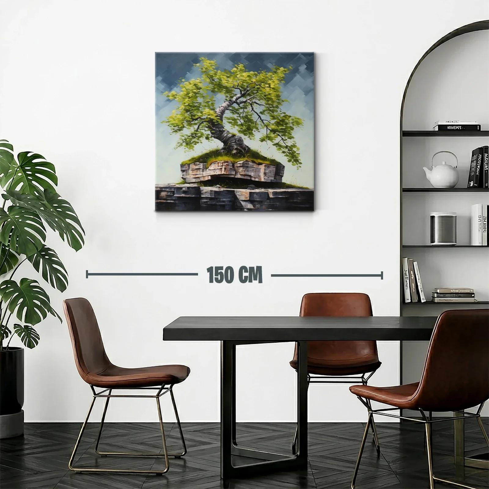 Árbol solitario sobre roca en paisaje natural — miniatura 2