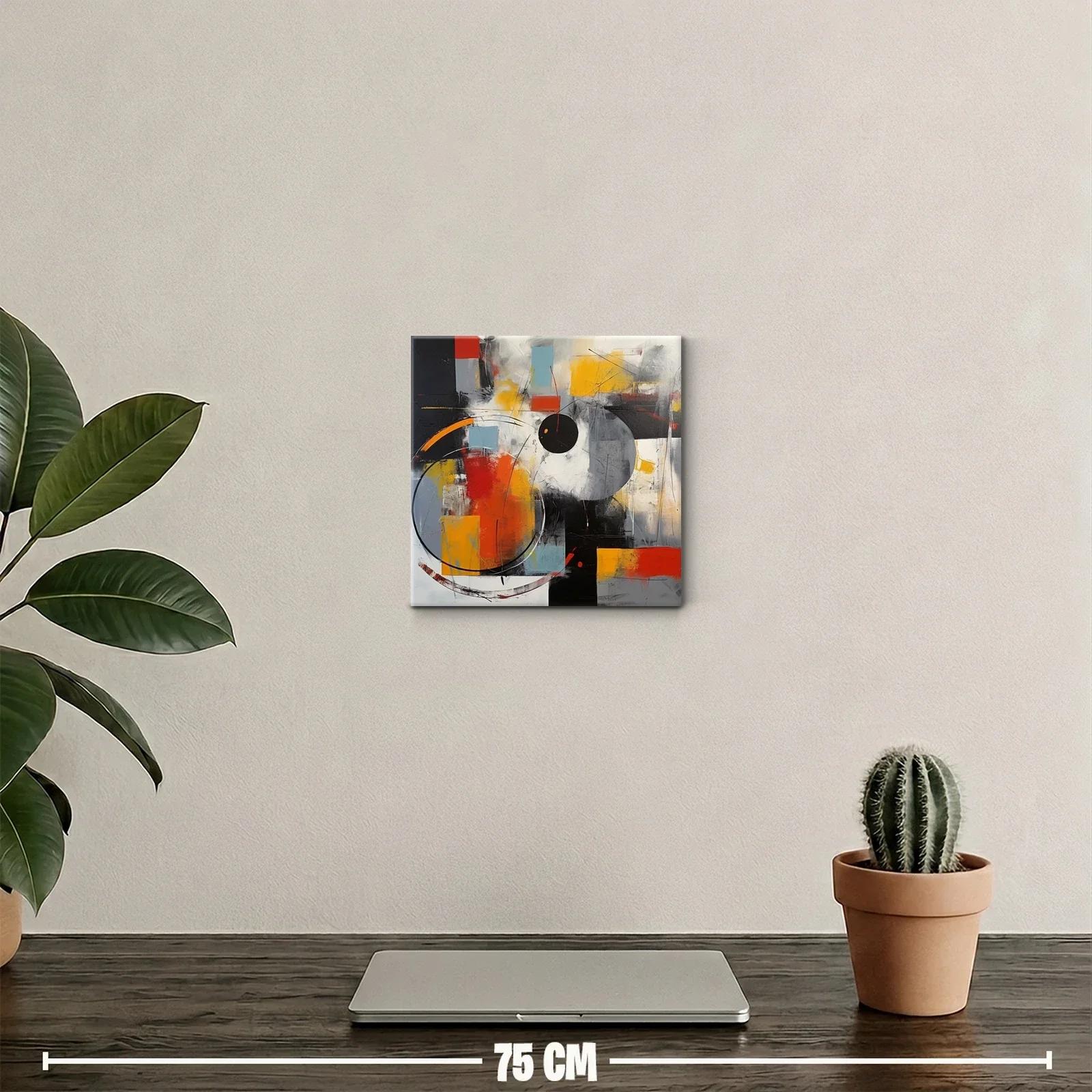 Composición abstracta con círculos y formas geométricas vibrantes — miniatura 2