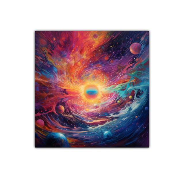 Explosión Cósmica de Colores Vibrantes en Espacio Abierto