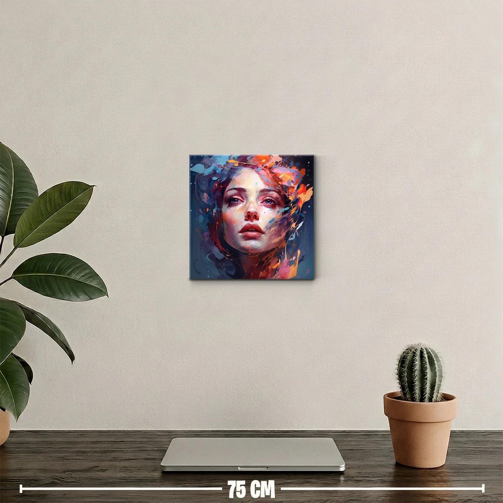 Retrato vibrante con explosión de color y expresión intensa — miniatura 2