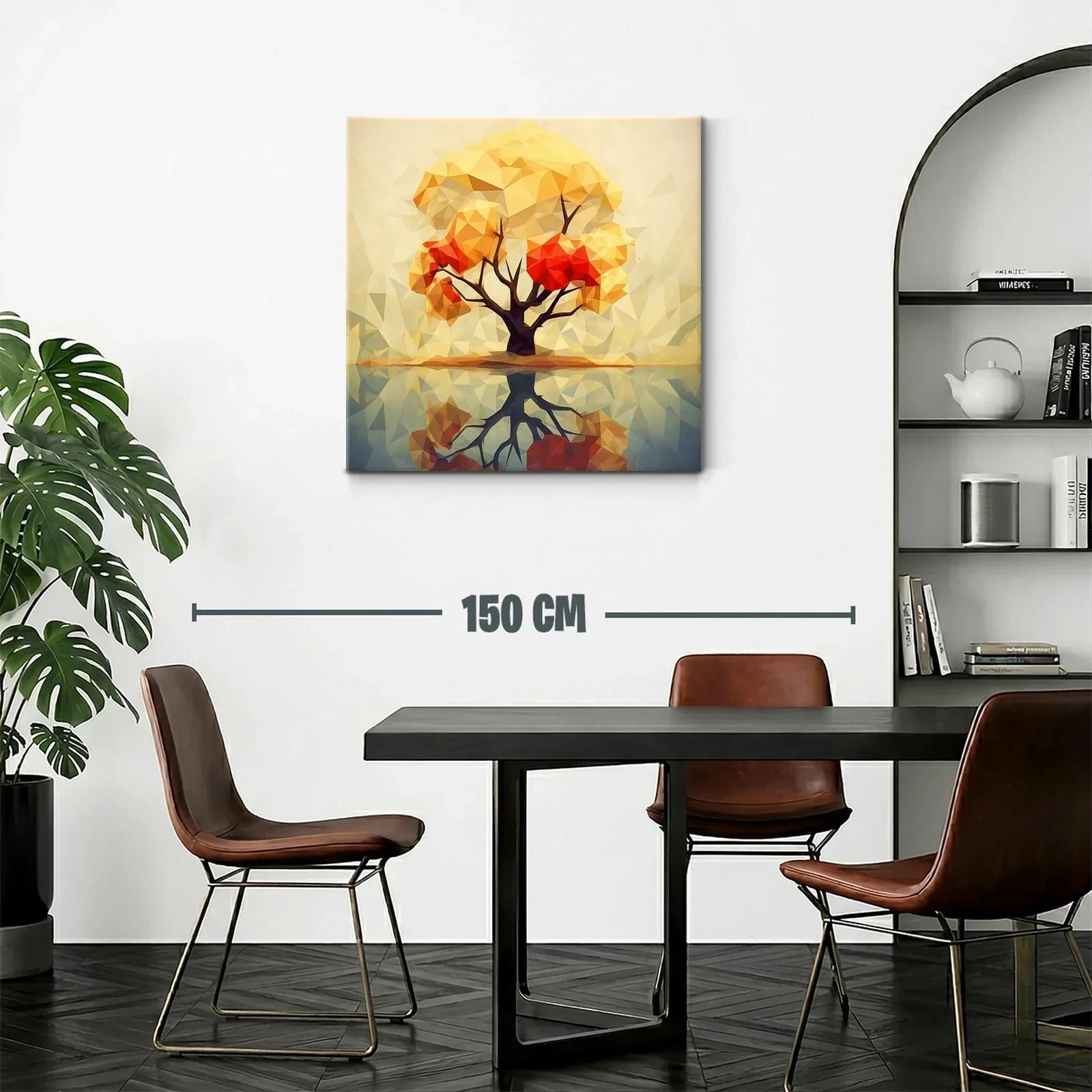 Árbol abstracto con tonos cálidos y reflejo sereno — miniatura 2