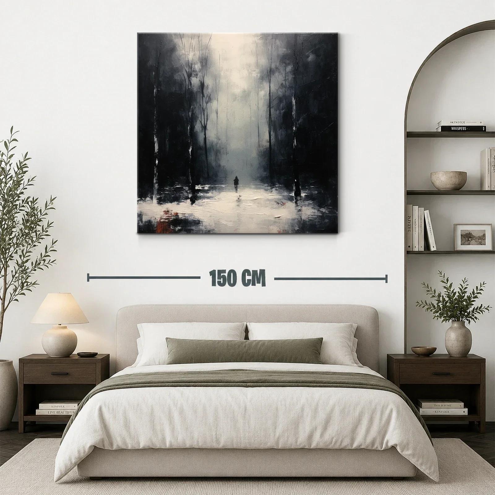 Niebla misteriosa en bosque oscuro y silencioso — miniatura 3
