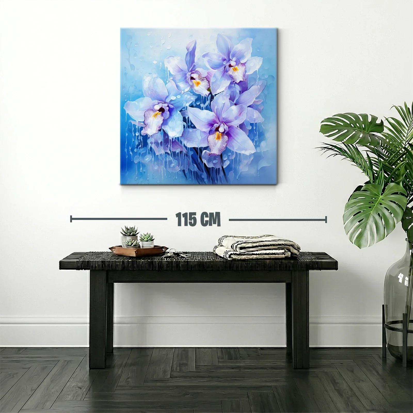 Orquídeas azules delicadas con efecto acuarela — miniatura 2