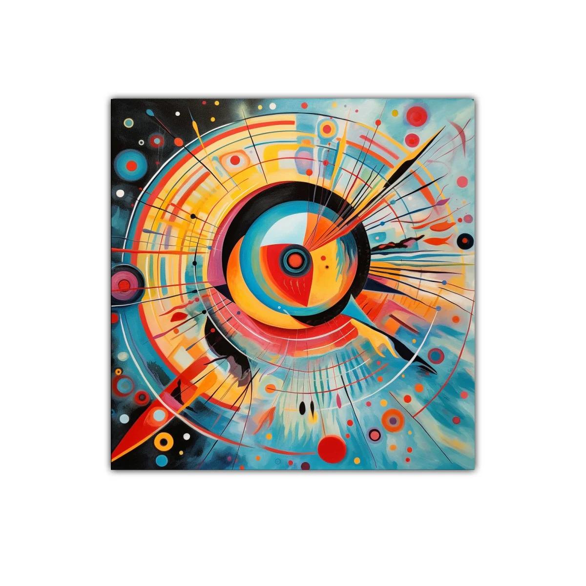 Cuadro abstracto con explosión vibrante de colores vivos — imagen principal