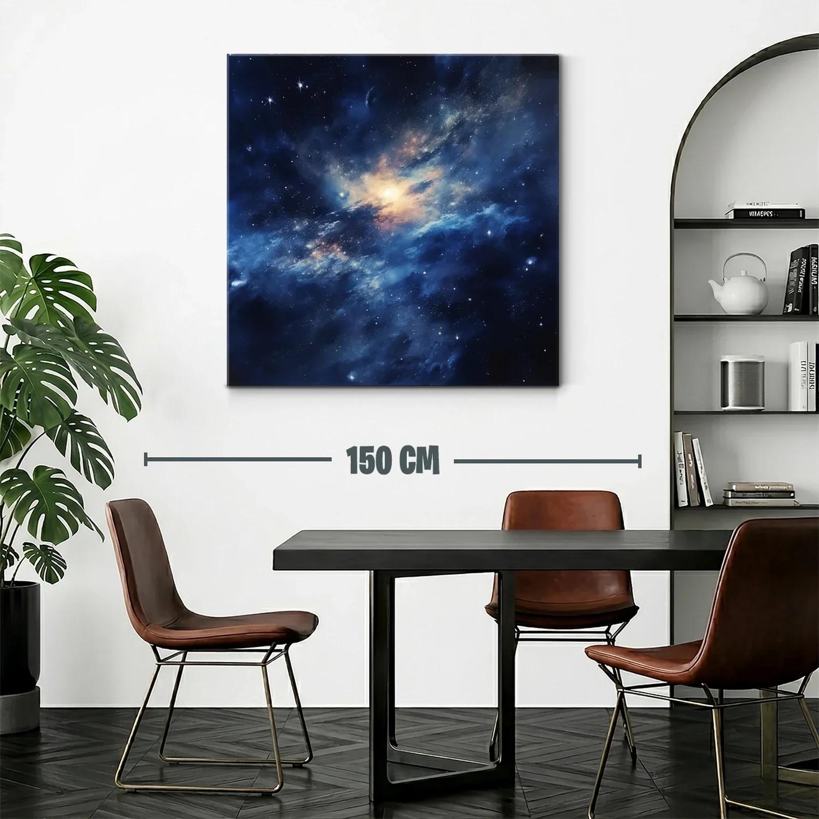 Vibrante espacio cósmico con estrellas y nebulosas luminosas — miniatura 2