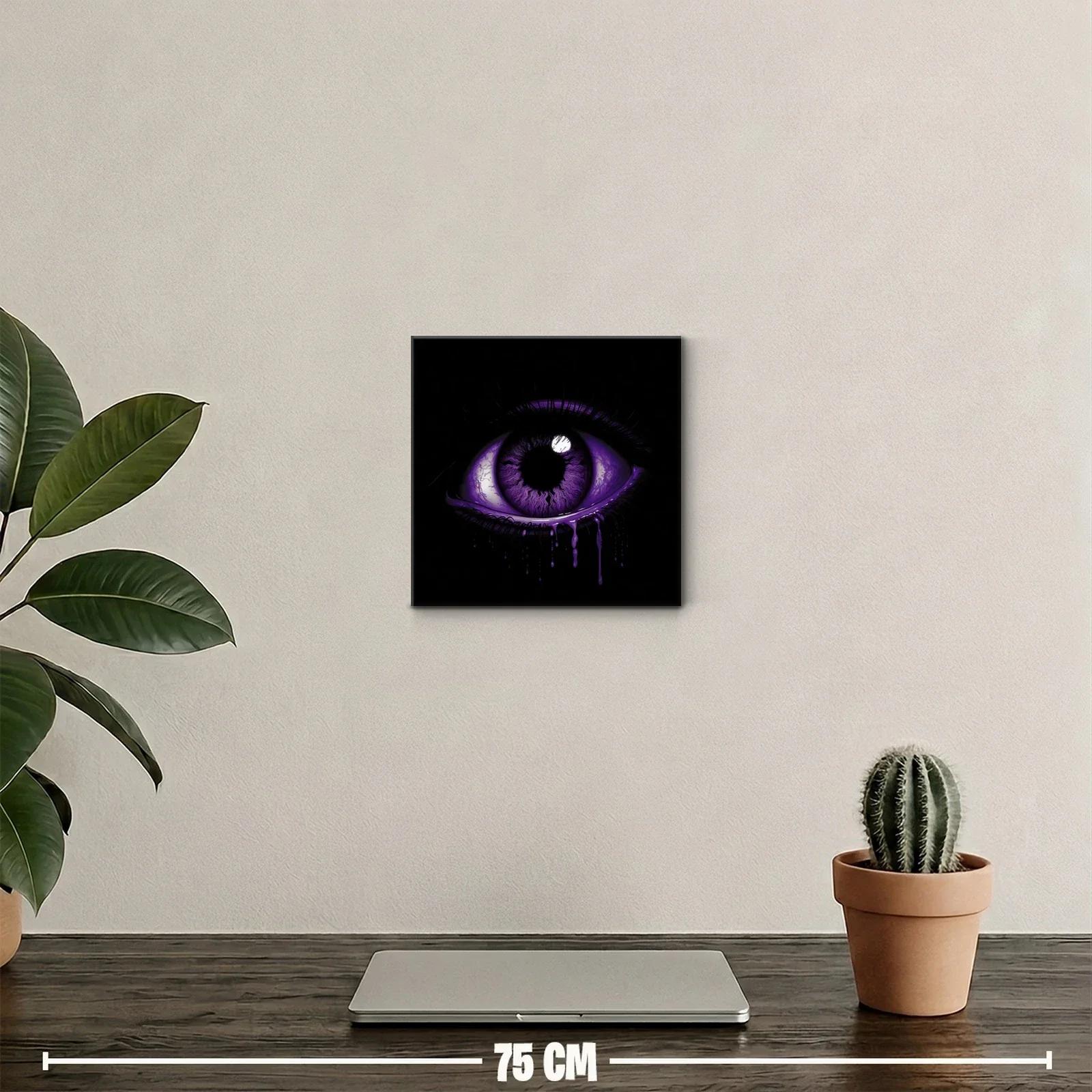 Cuadro decorativo ojo púrpura impactante y enigmático — miniatura 2