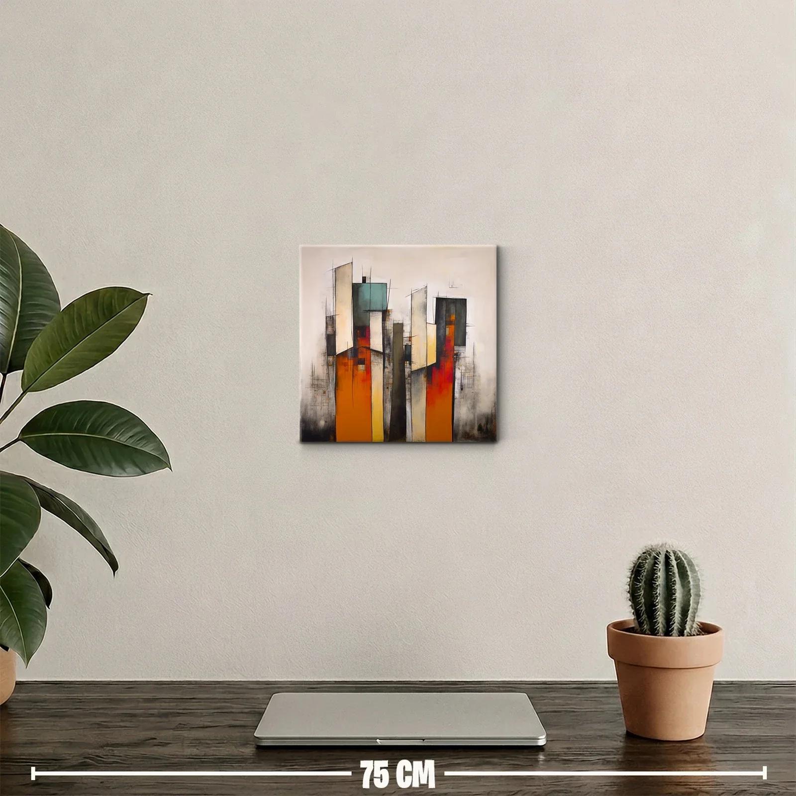 Composición abstracta con formas geométricas y tonos cálidos — miniatura 2