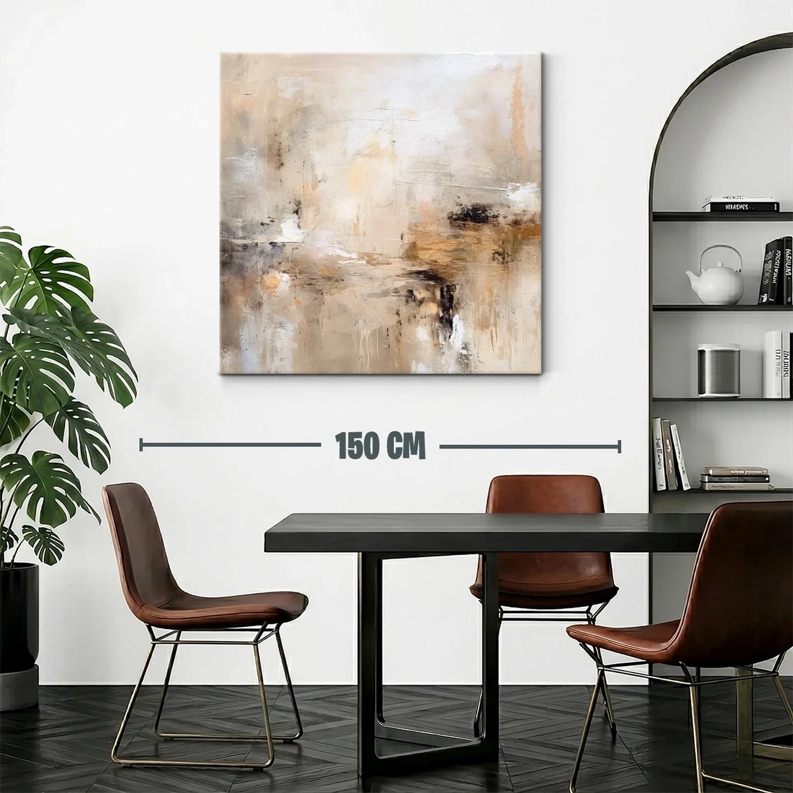 Composición abstracta en tonos cálidos y neutros — miniatura 2