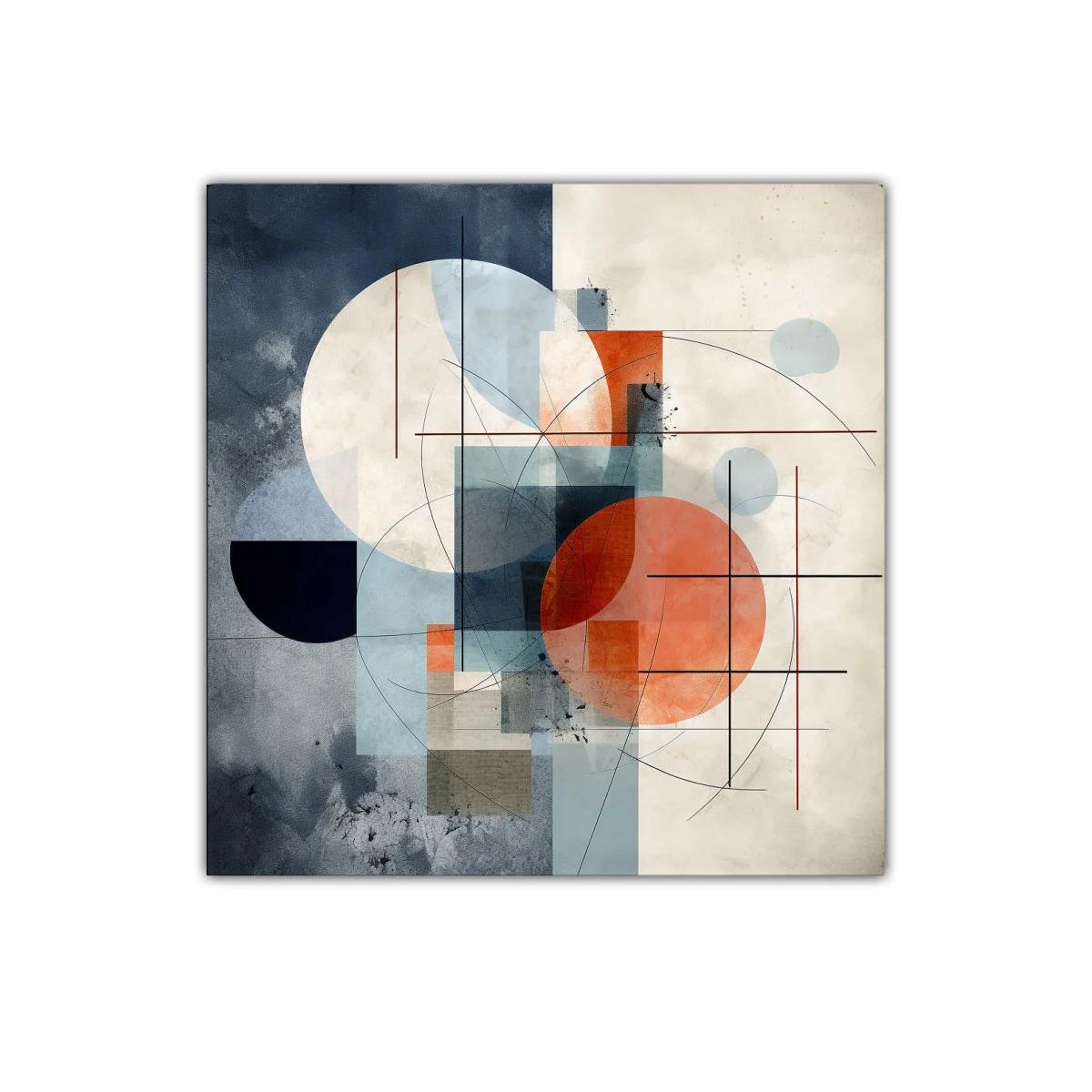 Composición abstracta en tonos neutros y cálidos