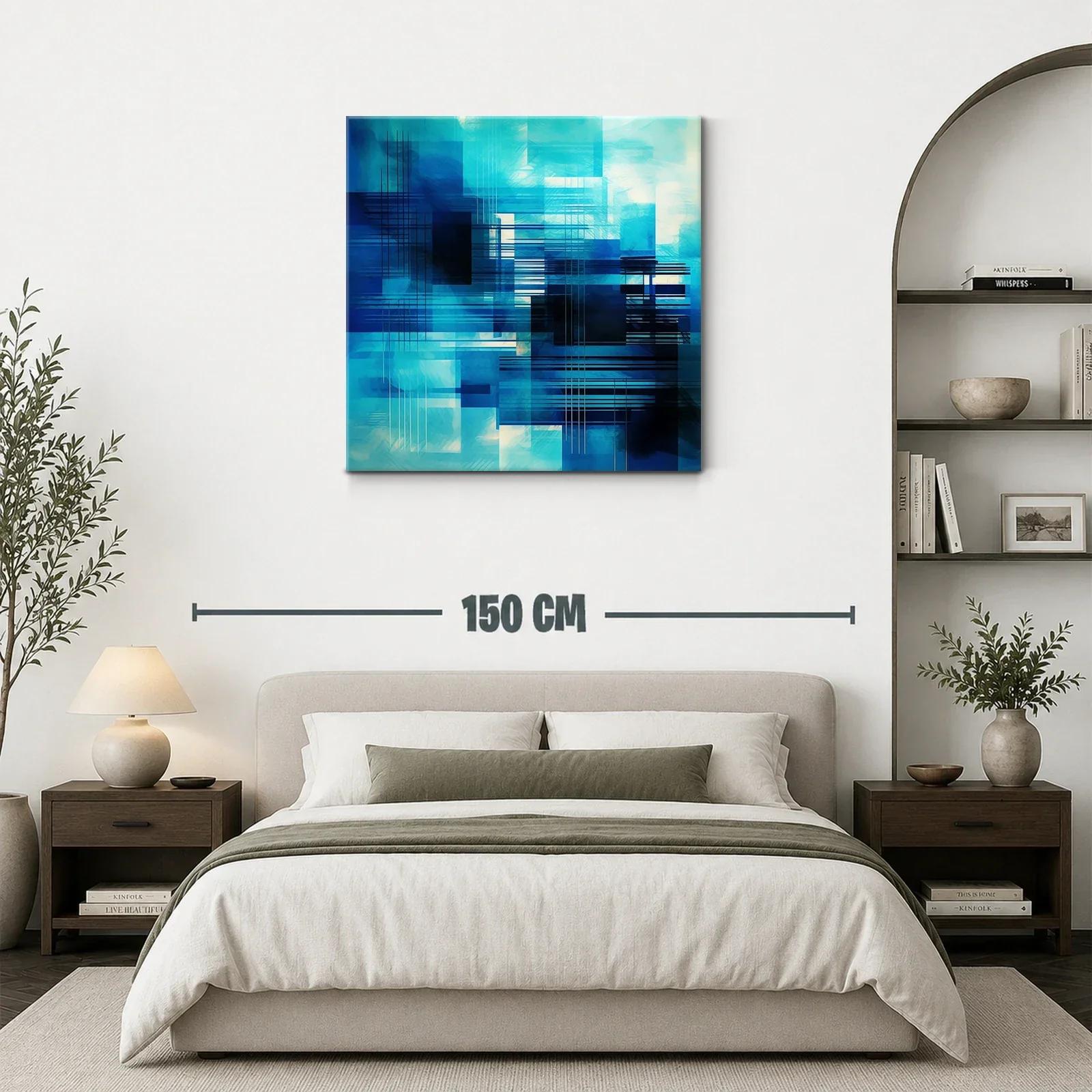Composición abstracta en tonos azules y negros — miniatura 3