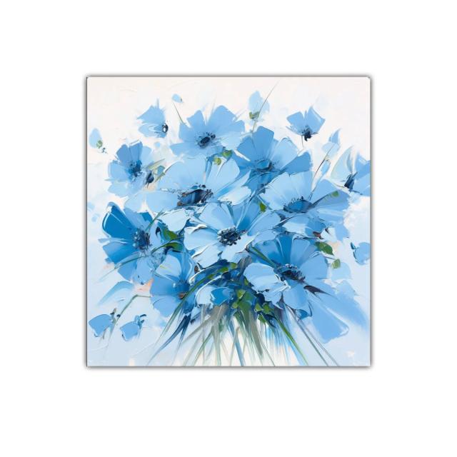 Ramo de flores azules para un espacio sereno y elegante