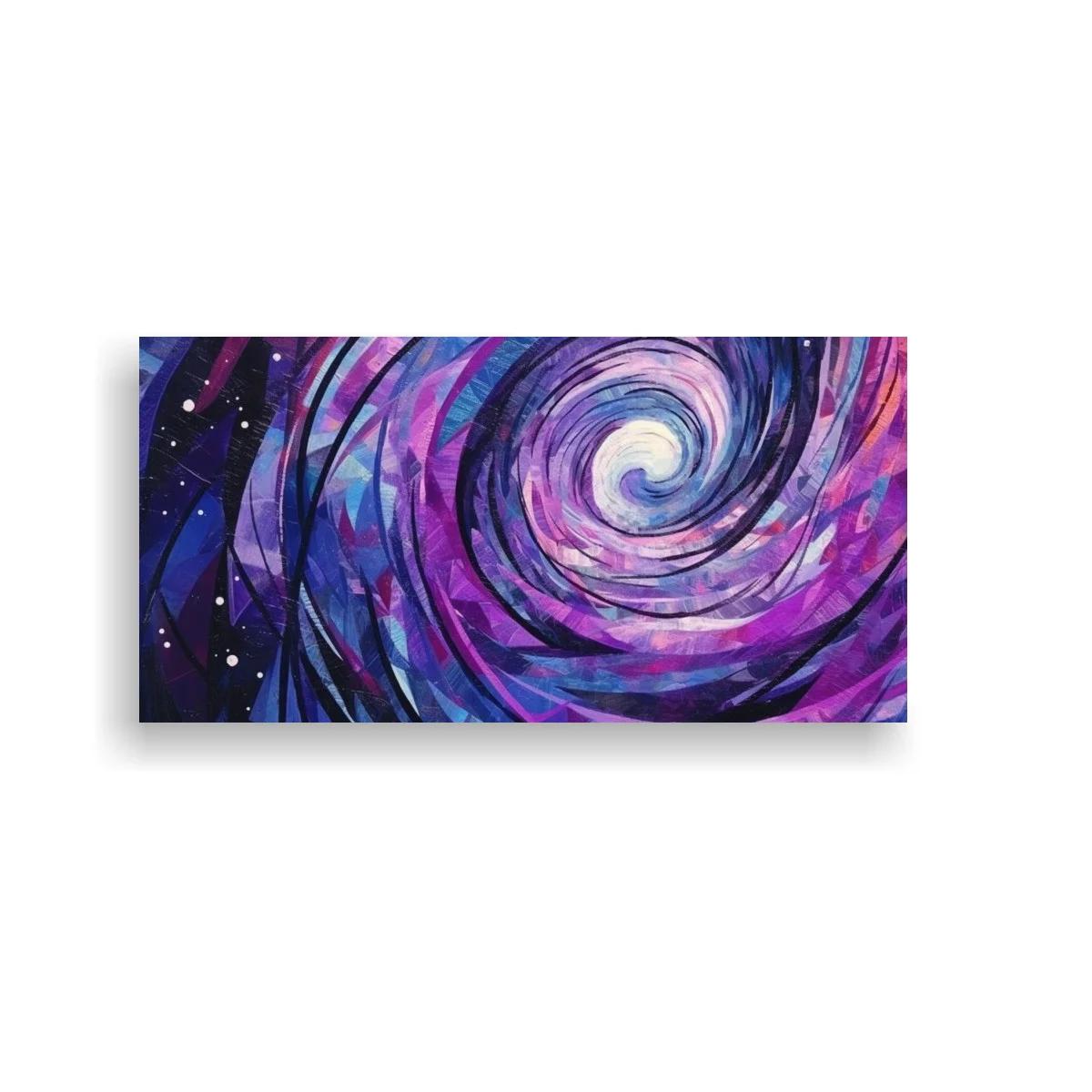 Cuadro galaxia en espiral con núcleo claro