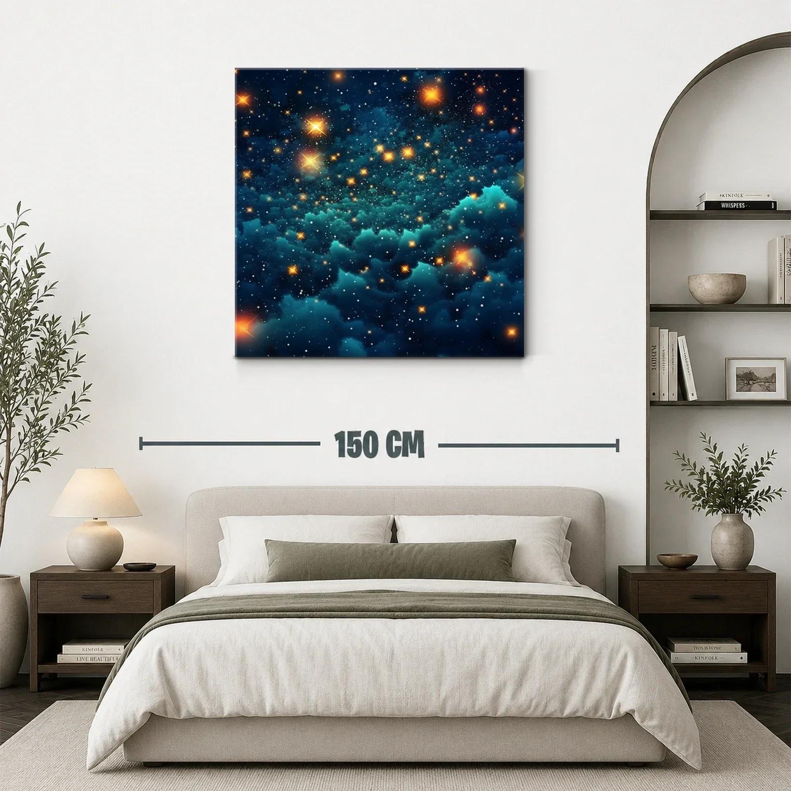 Cuadro mágico con paisaje estelar brillante y nebulosas — miniatura 3