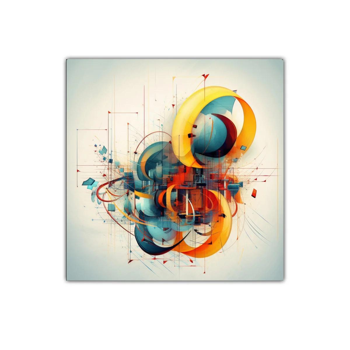 Composición abstracta de formas dinámicas en colores vibrantes — imagen principal