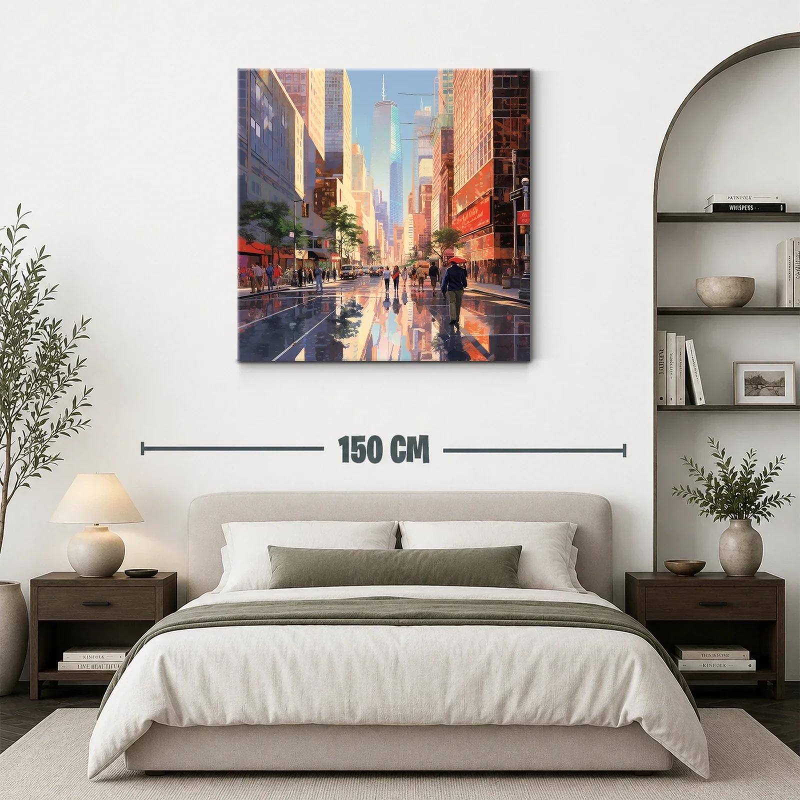 Atardecer urbano con reflejos vibrantes en ciudad moderna — miniatura 3