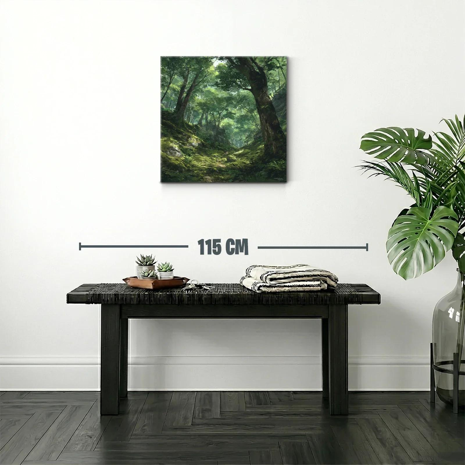 Bosque frondoso con luz natural y verdes intensos — miniatura 2