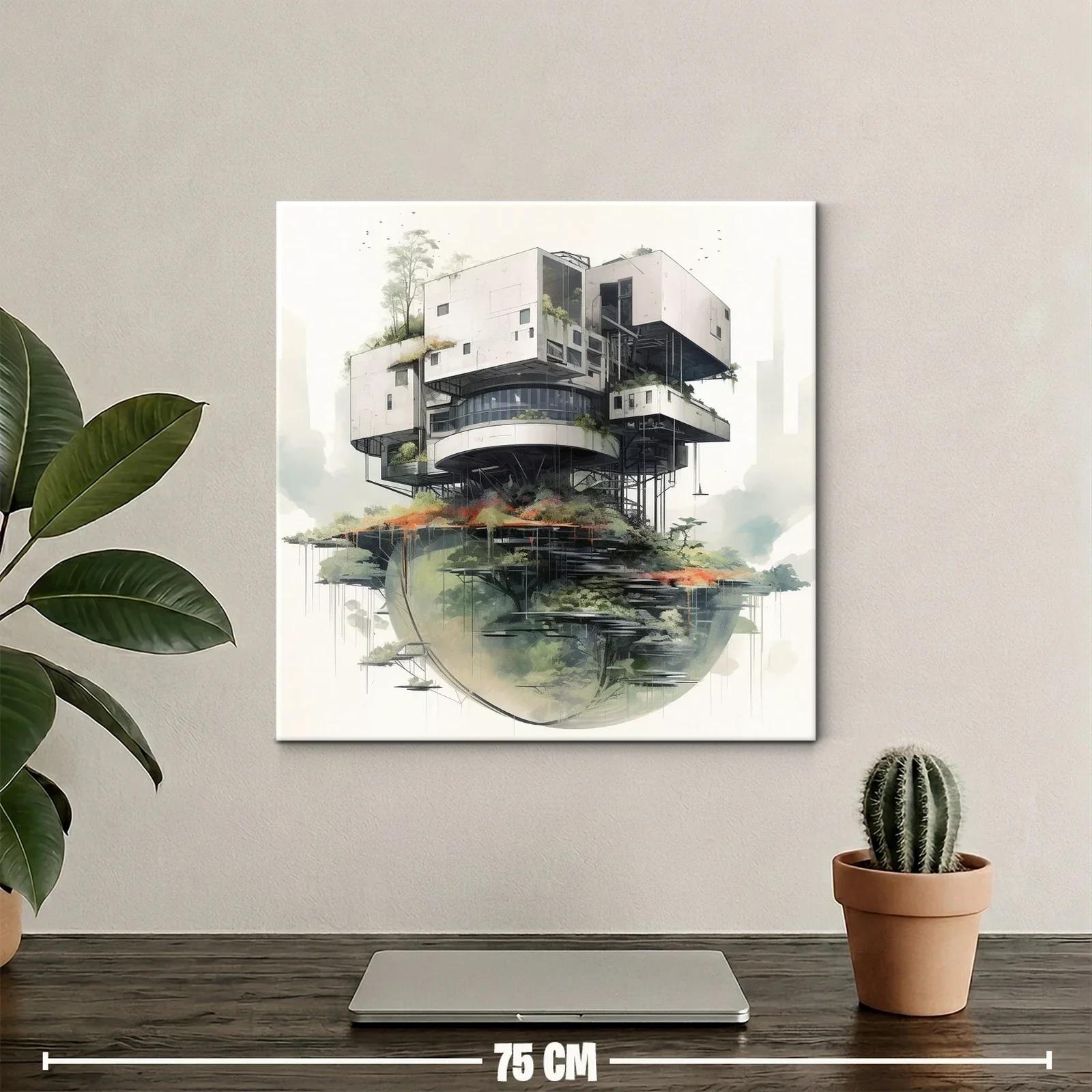 Arquitectura futurista integrada con naturaleza exuberante — miniatura 2