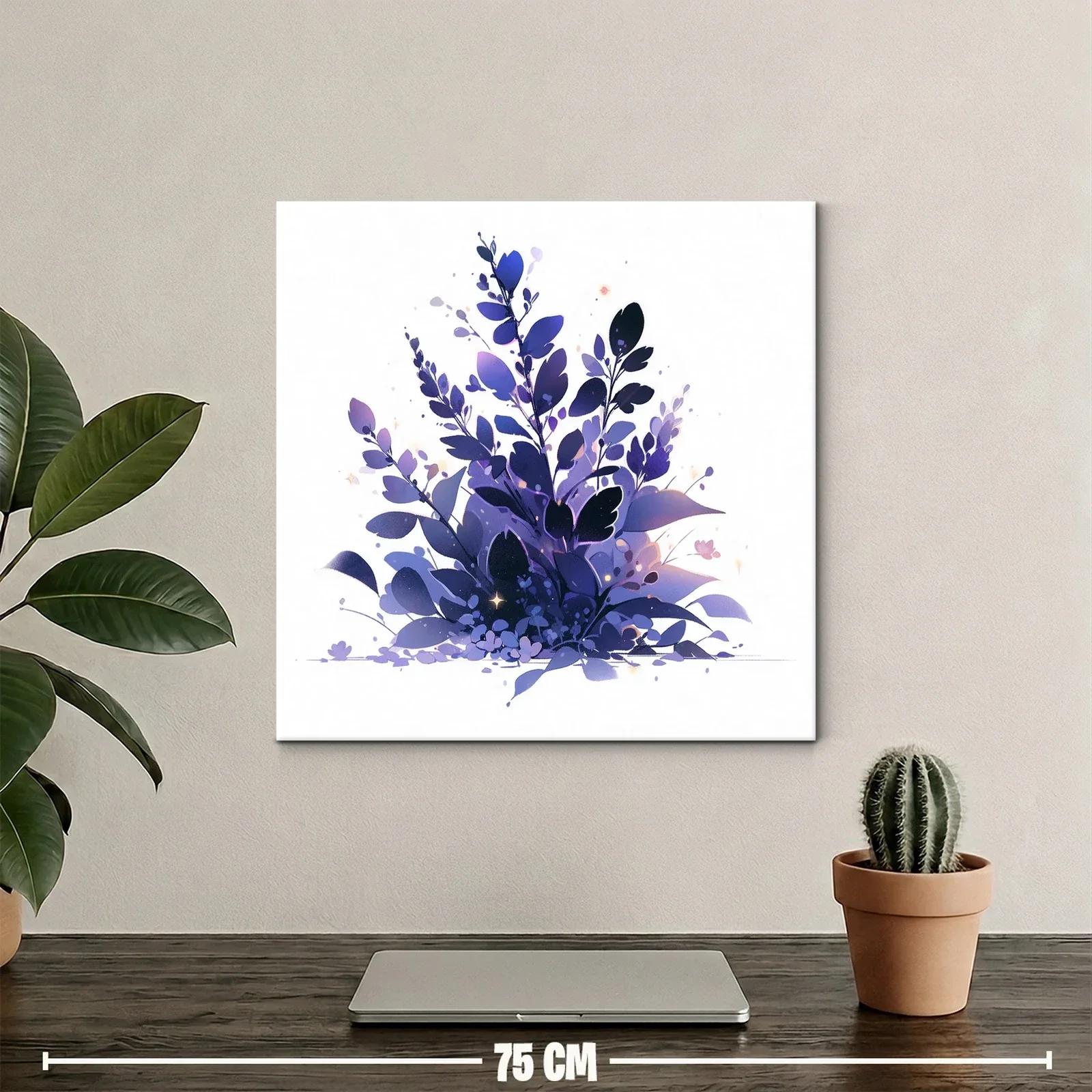 Composición de hojas en tonos púrpura y azul profundo — miniatura 2