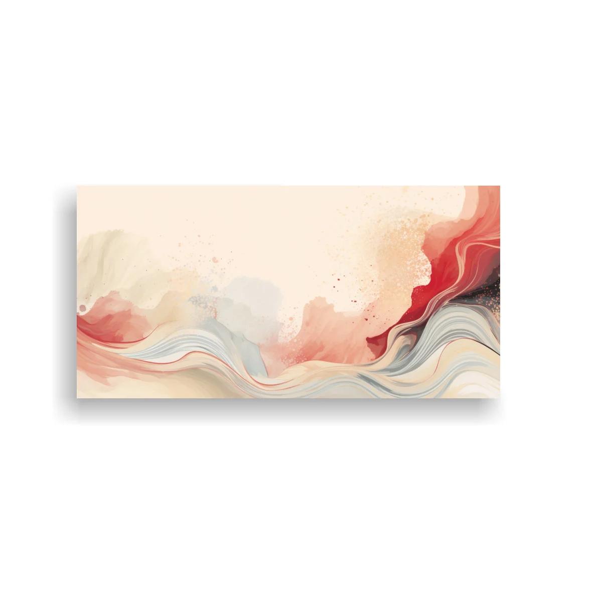 Cuadro ondas fluidas abstractas con degradados suaves