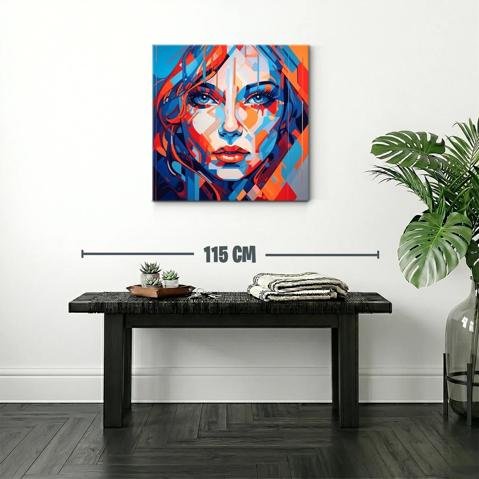 Retrato contemporáneo vibrante con contrastes intensos — miniatura 2