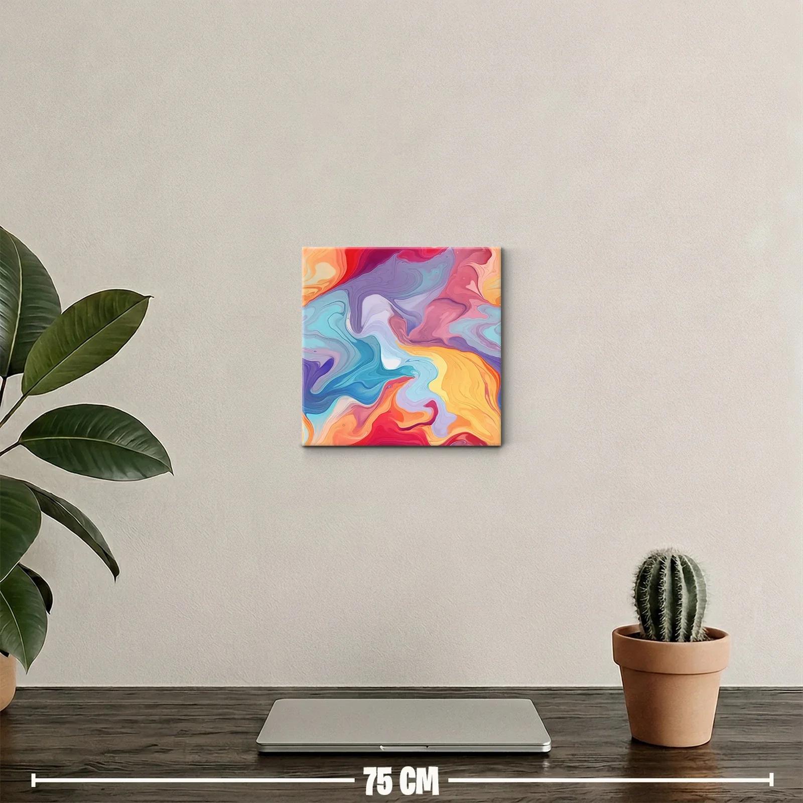 Cuadro abstracto con vibrantes formas y colores dinámicos — miniatura 2
