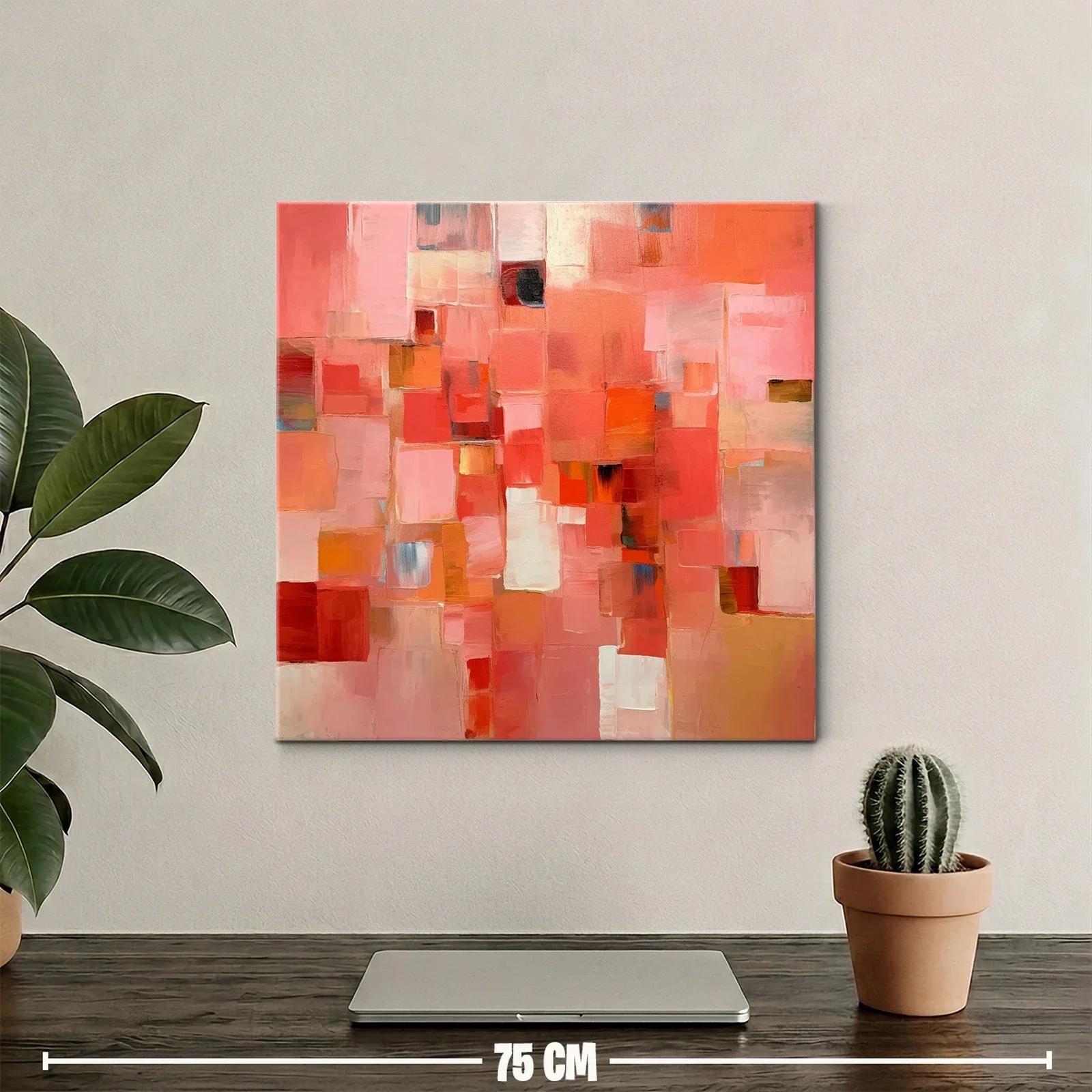 Composición Abstracta en Tonos Cálidos y Rosados — miniatura 2